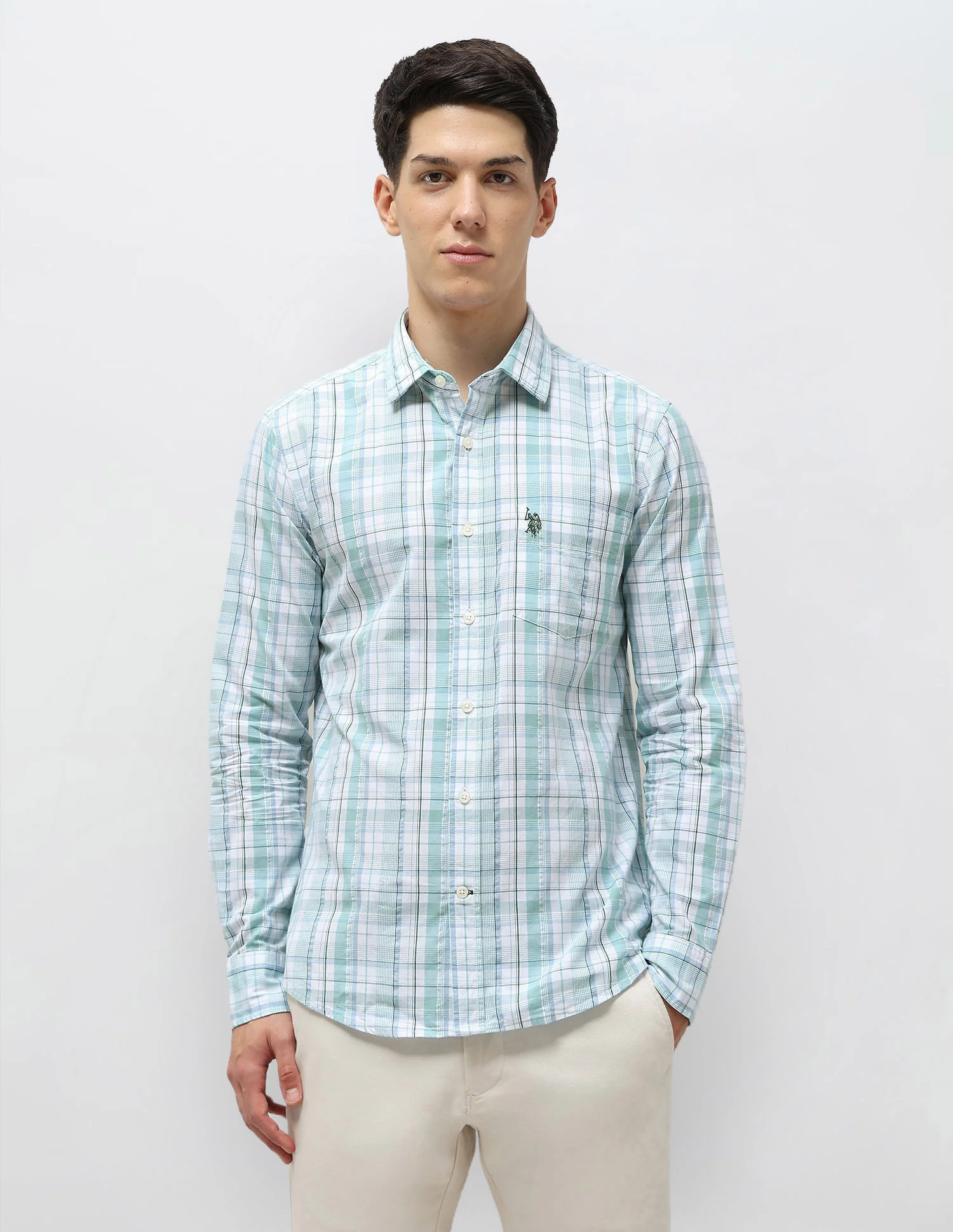 Tartan Checked Seersucker Shirt - Image 6