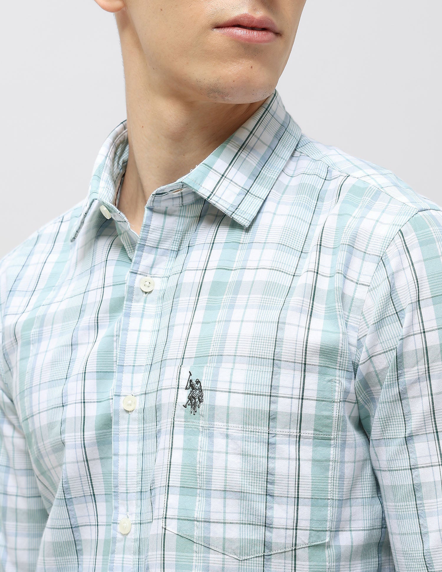 Tartan Checked Seersucker Shirt - Image 7