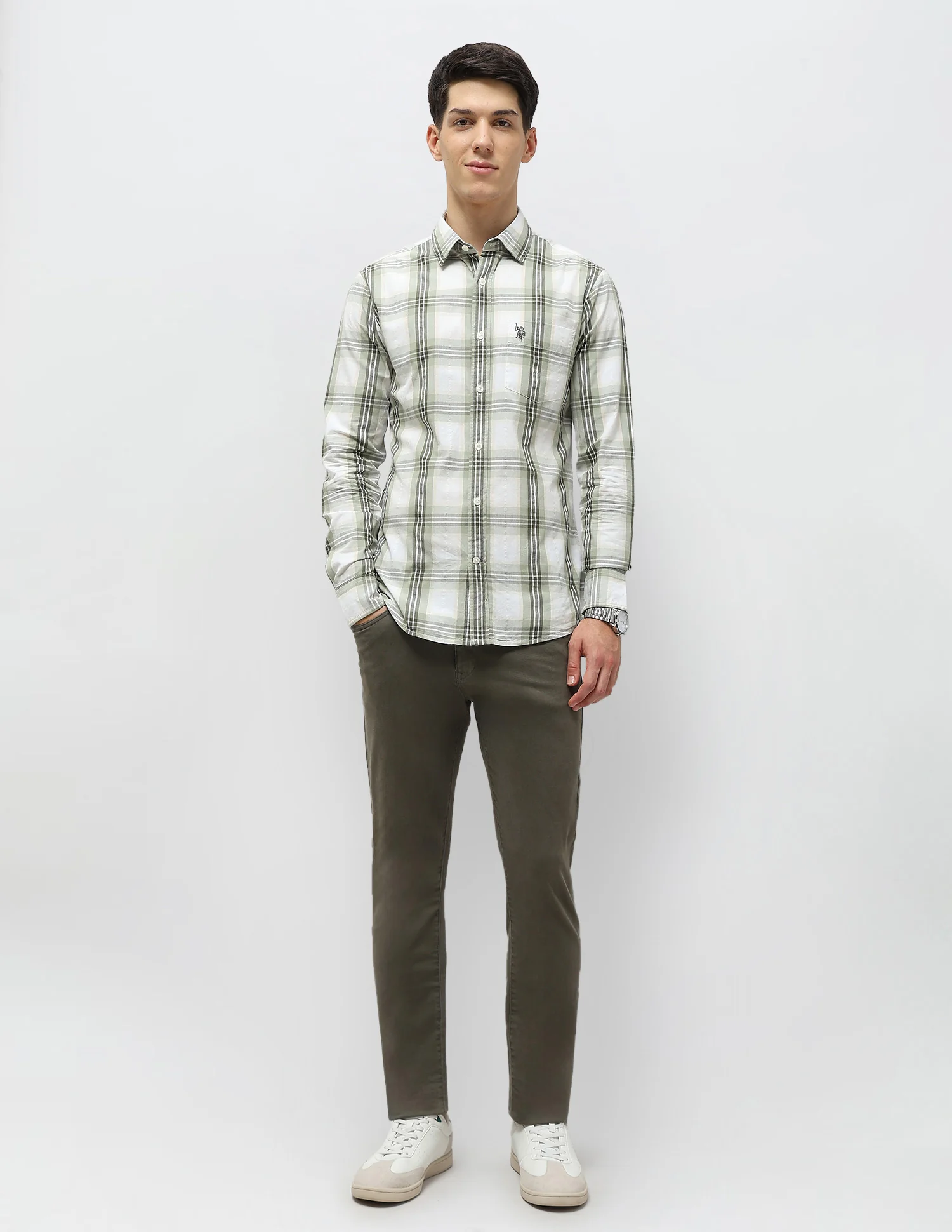 Tartan Checked Seersucker Shirt - Image 3