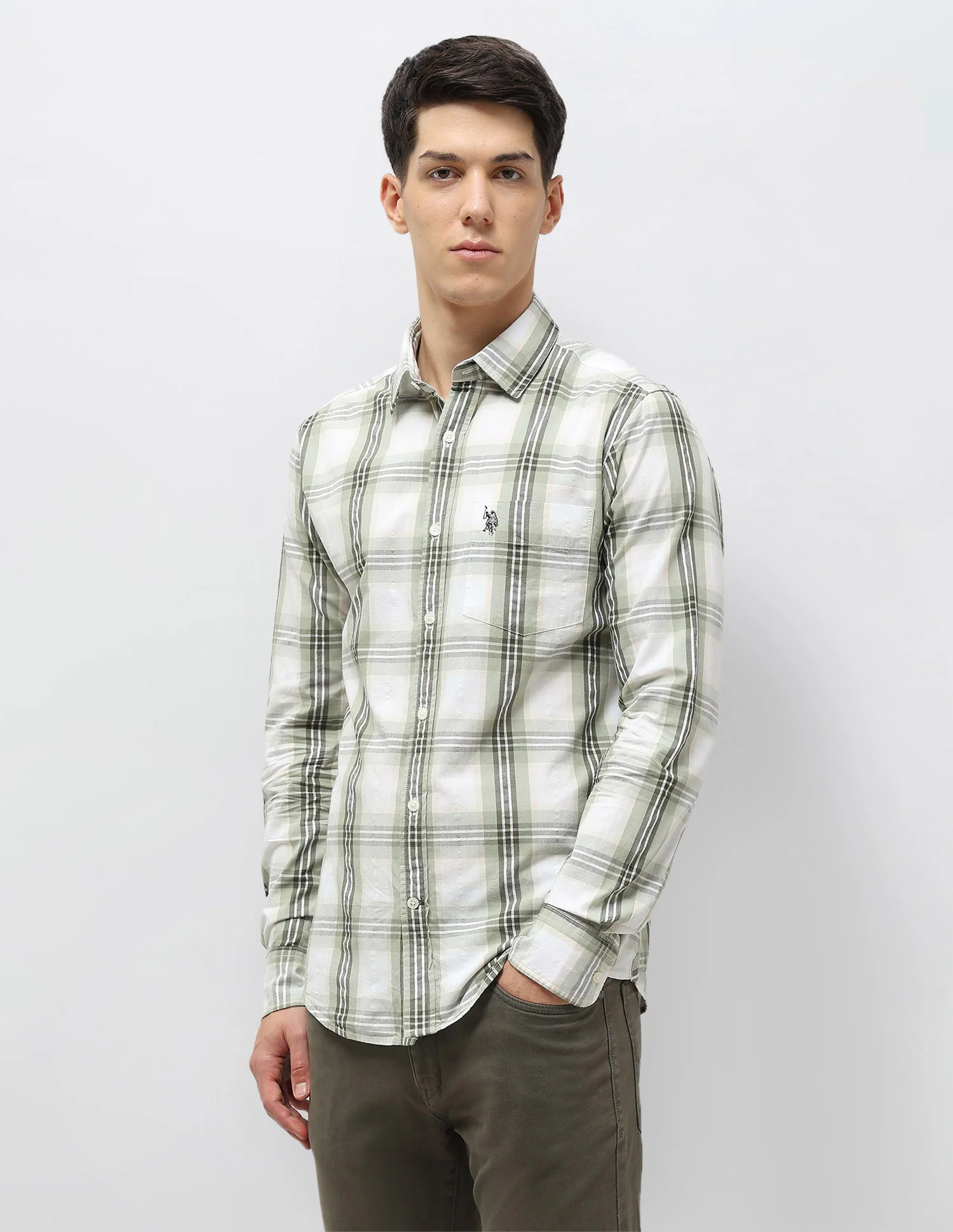 Tartan Checked Seersucker Shirt - Image 4