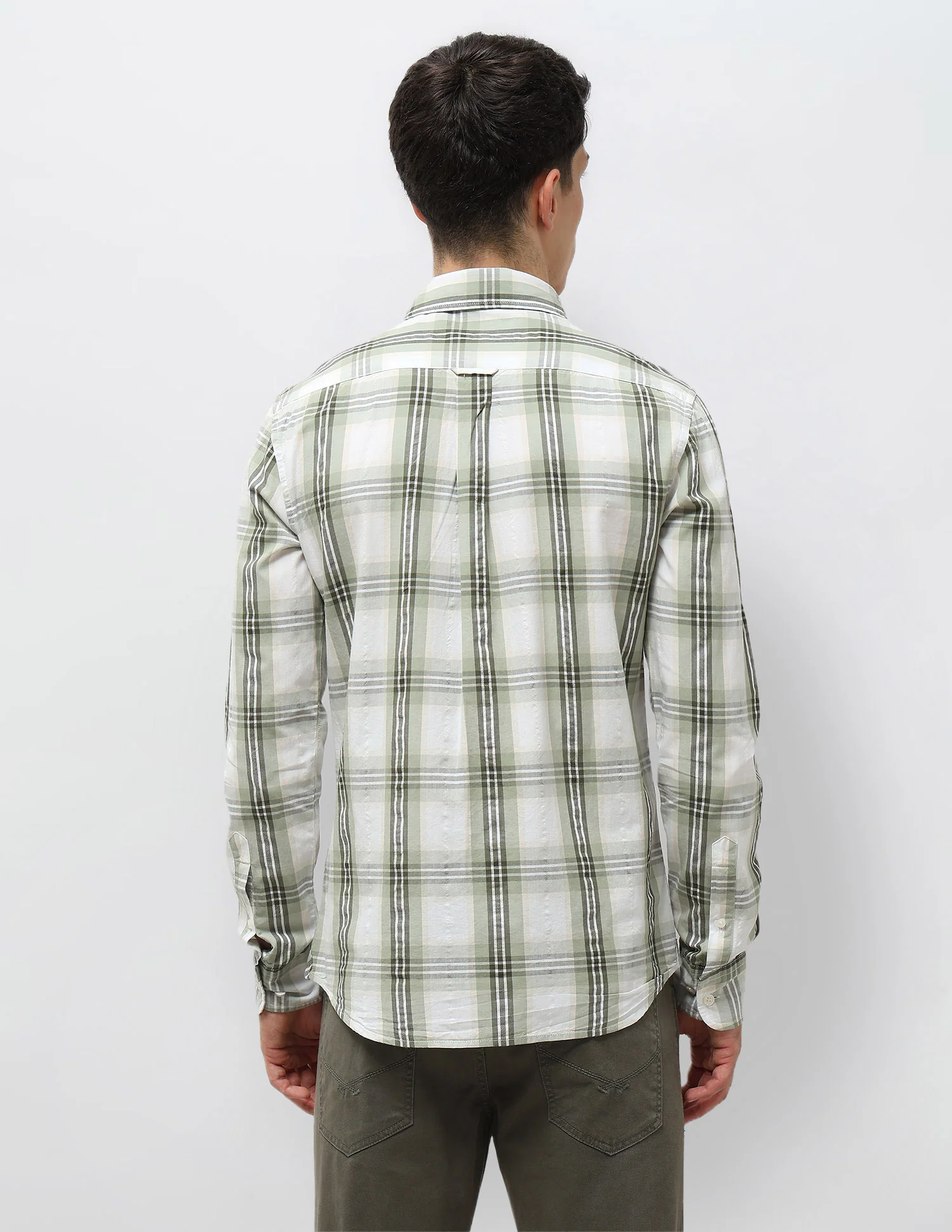 Tartan Checked Seersucker Shirt - Image 5