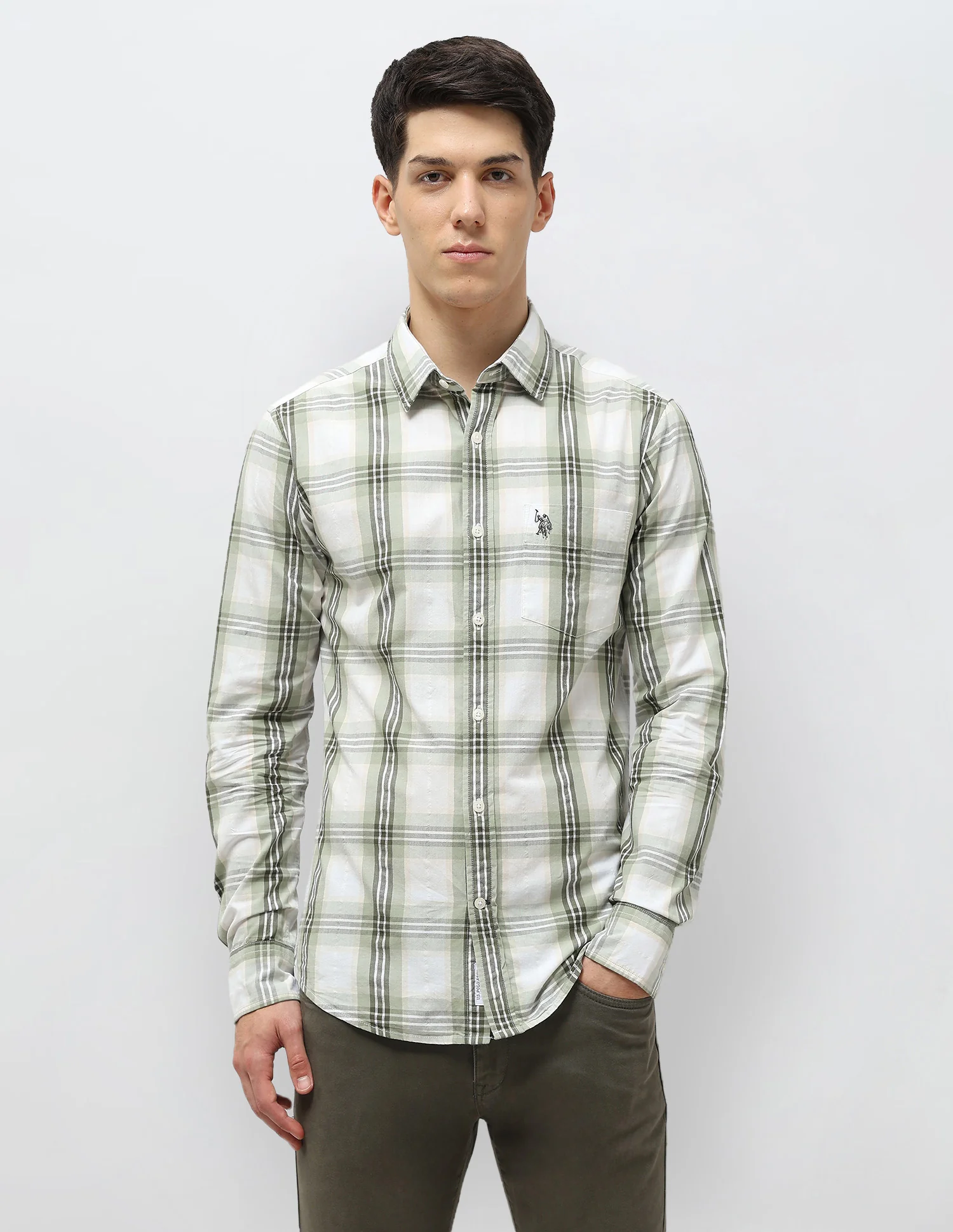 Tartan Checked Seersucker Shirt - Image 6