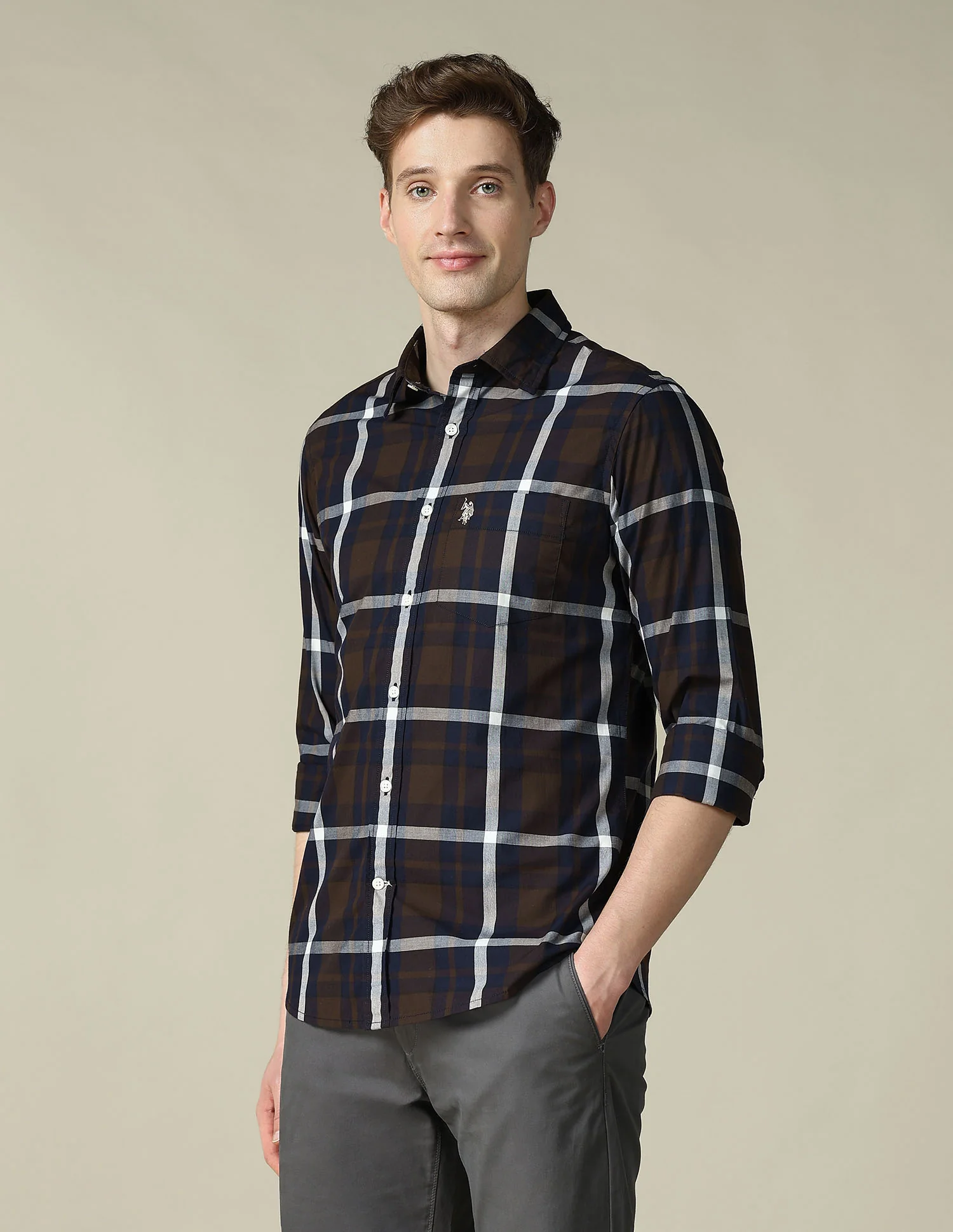 Tartan Checked Tailored Fit Shirt - Image 4