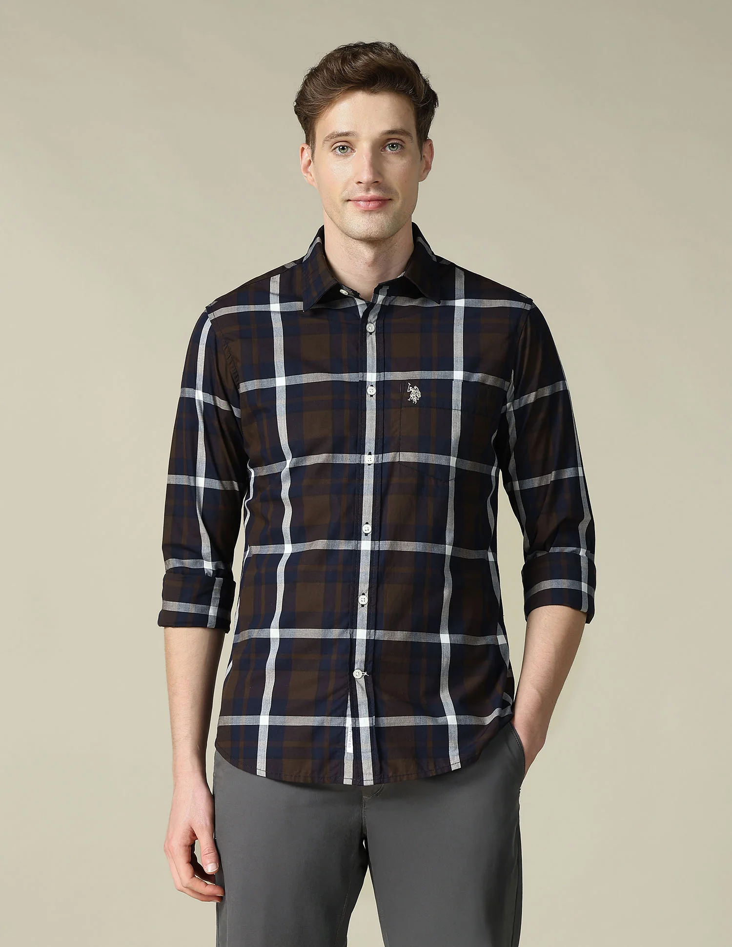Tartan Checked Tailored Fit Shirt - Image 6
