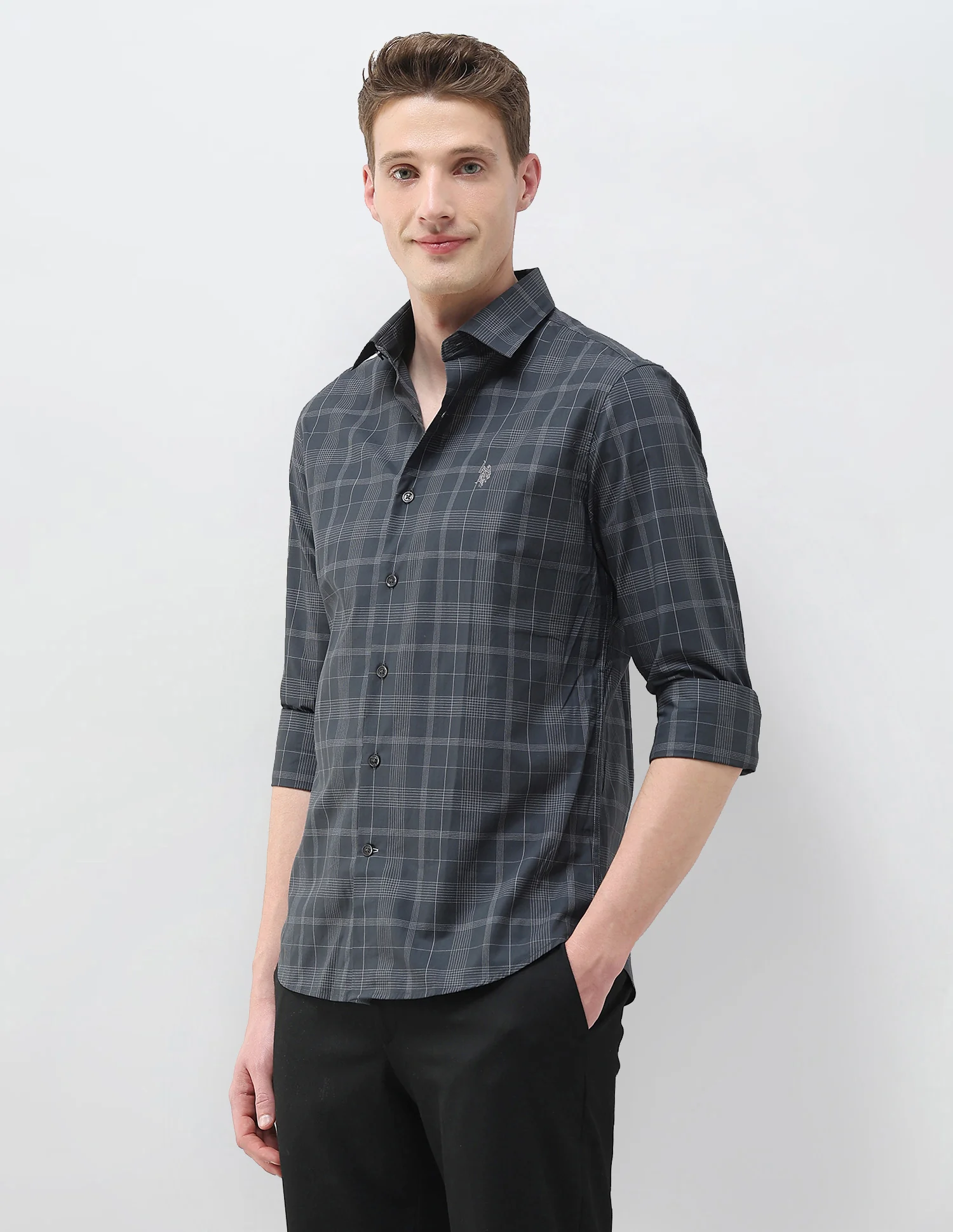 Tartan Checked Tailored Fit Shirt - Image 4