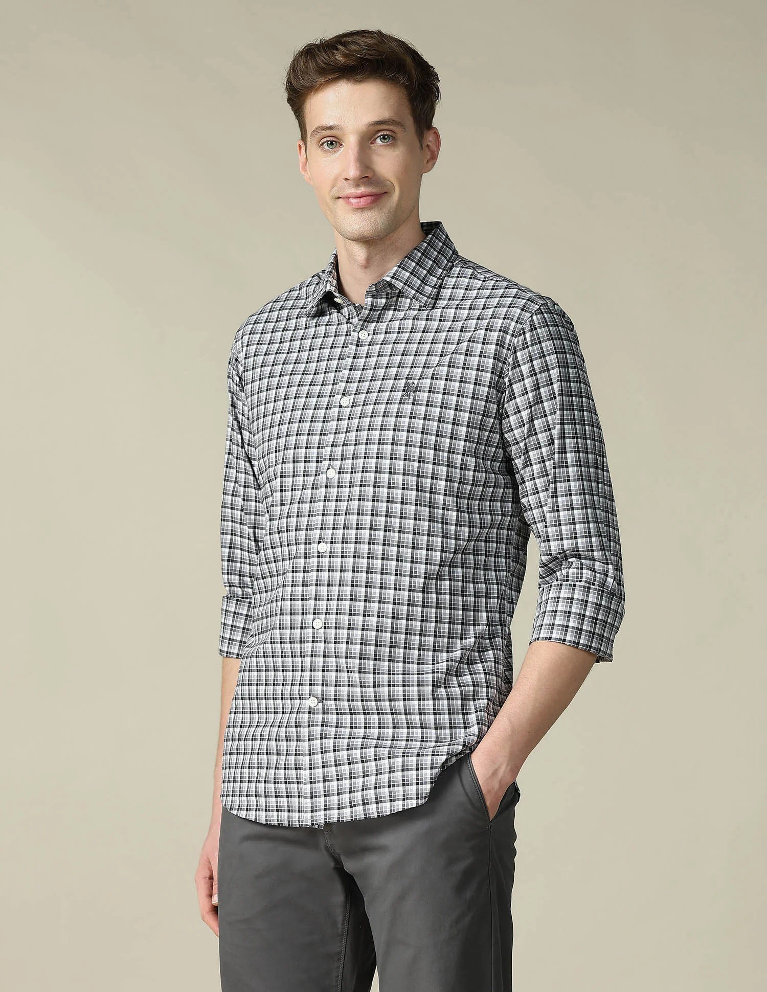 Tartan Checked Tailored Fit Shirt - Image 4