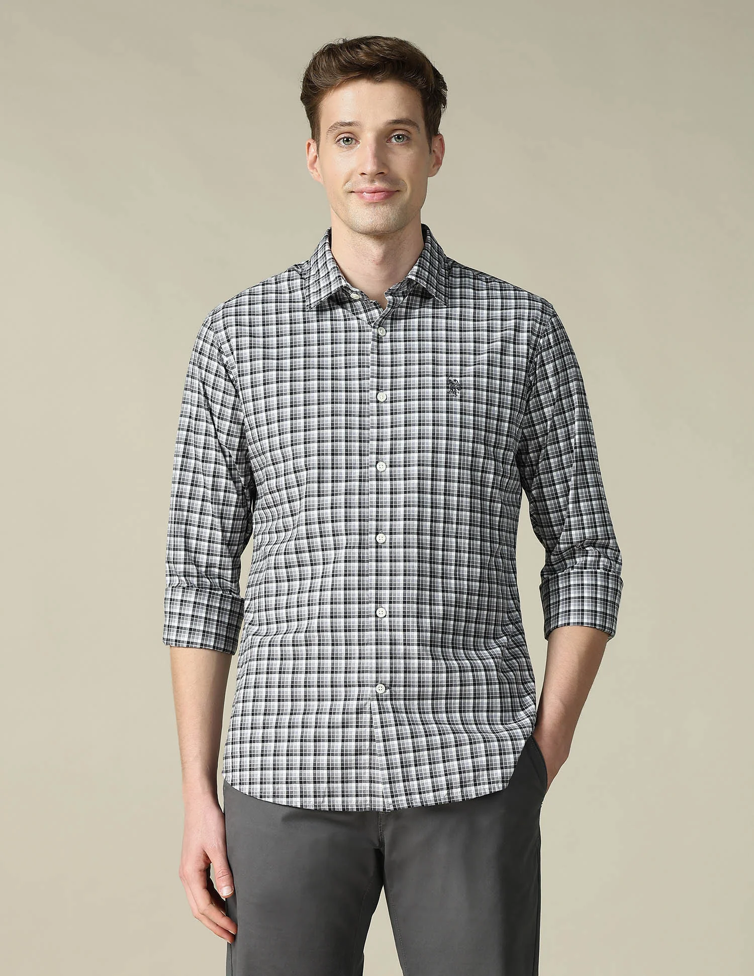 Tartan Checked Tailored Fit Shirt - Image 6