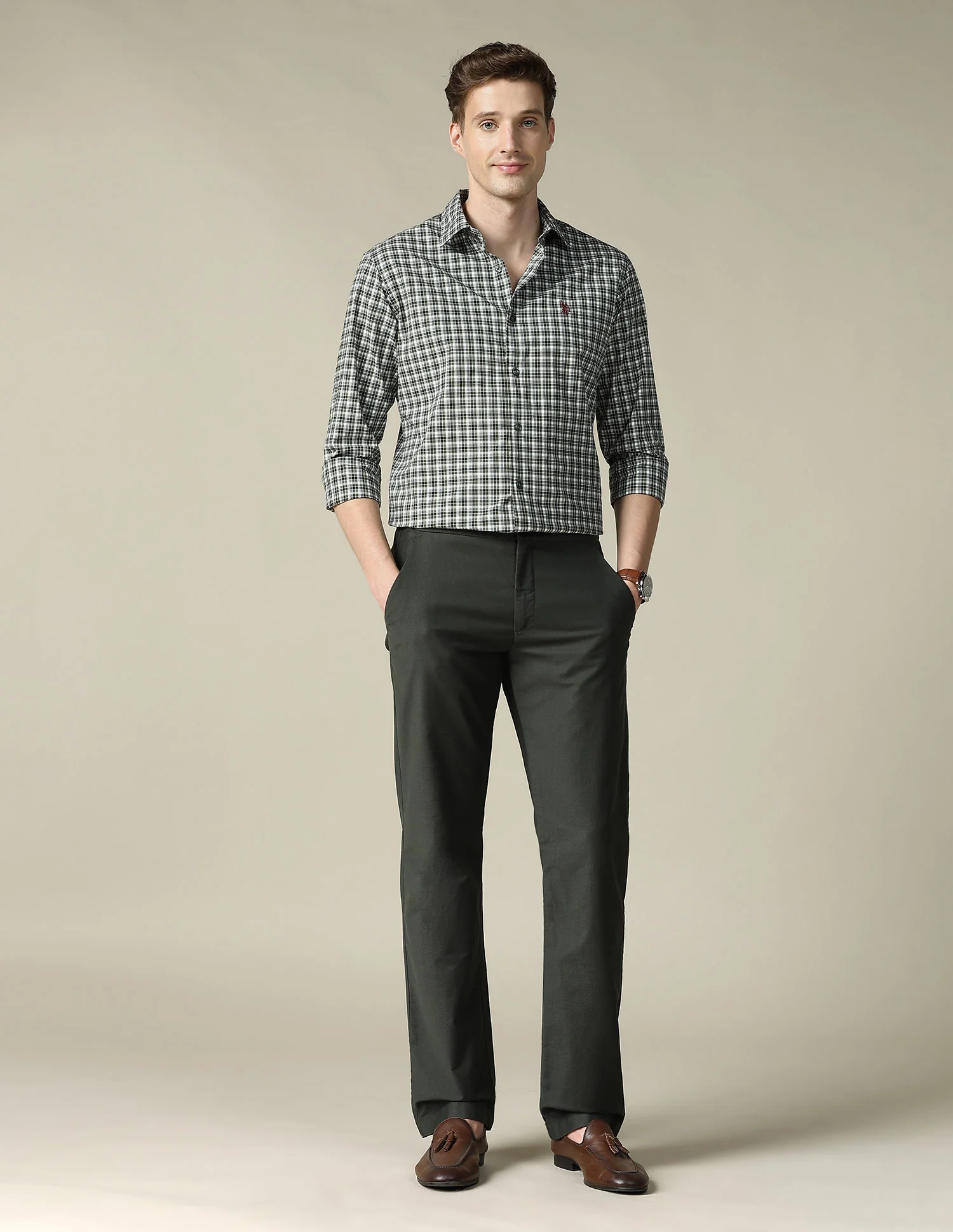 Tartan Checked Tailored Fit Shirt - Image 3