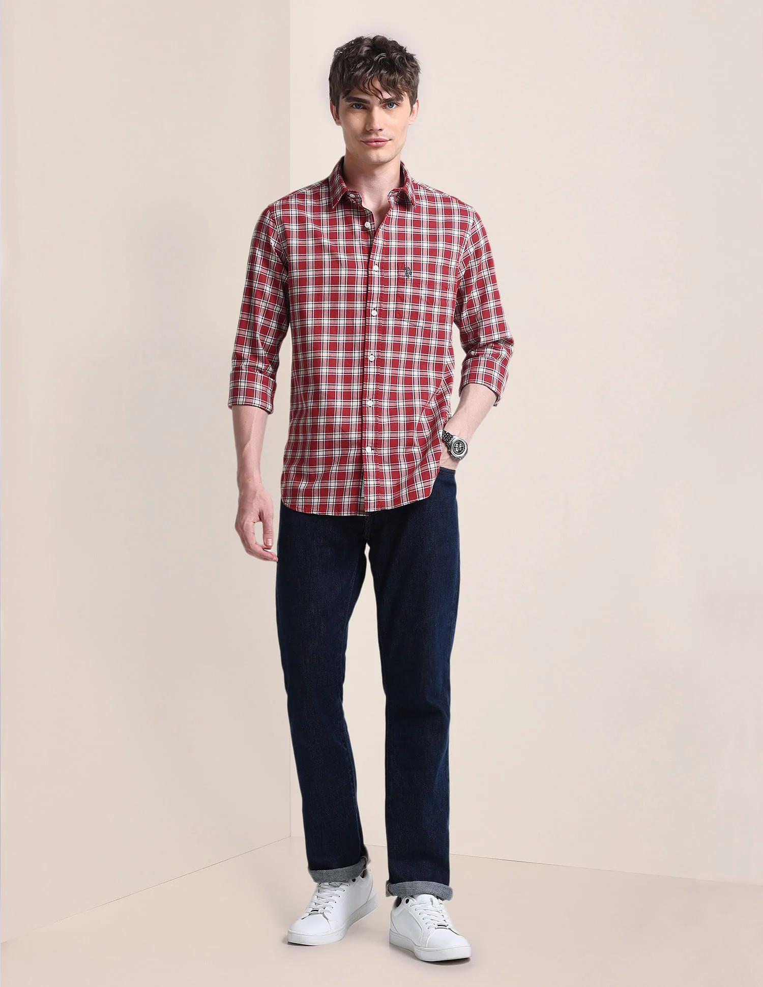 Tartan Checked Twill Cotton Shirt - Image 3