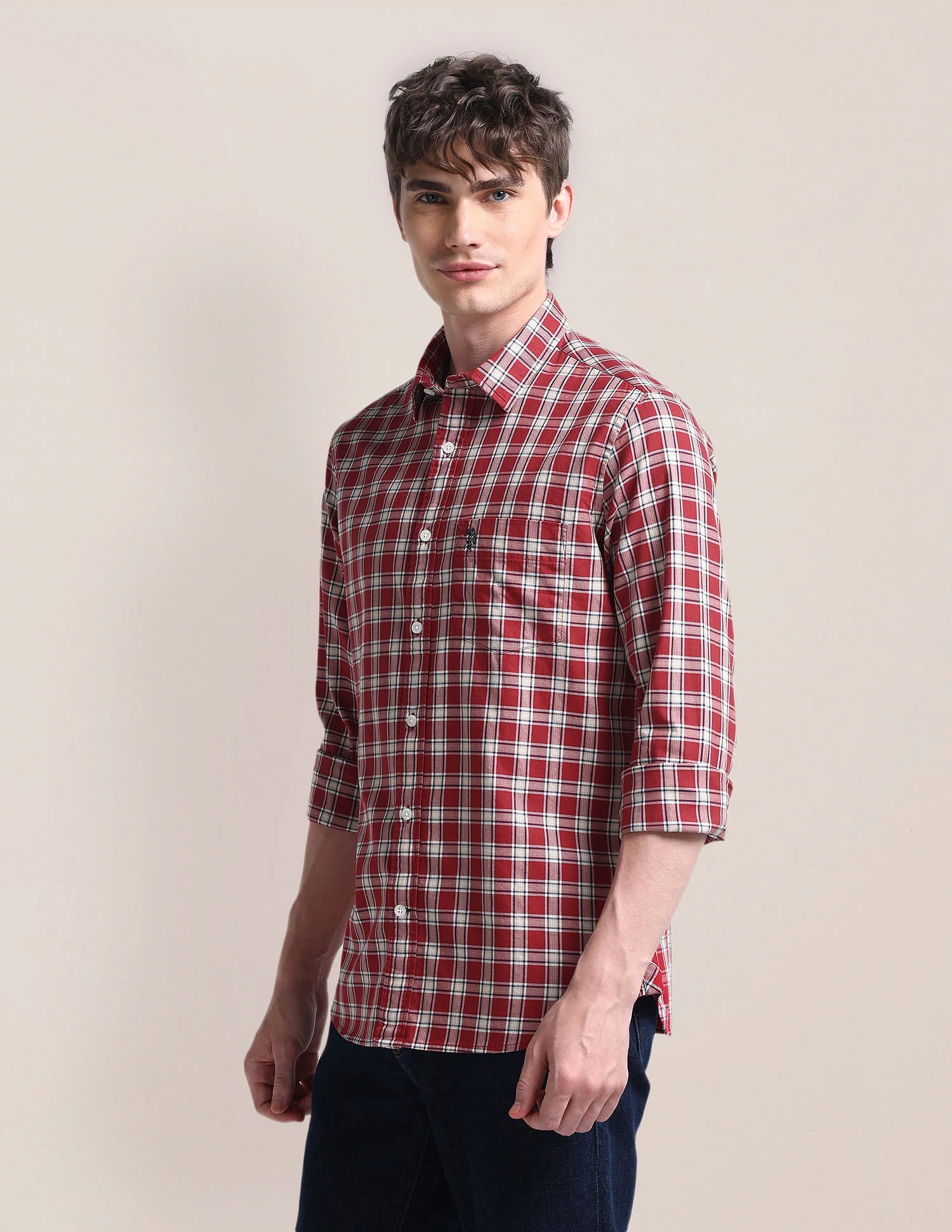 Tartan Checked Twill Cotton Shirt - Image 4