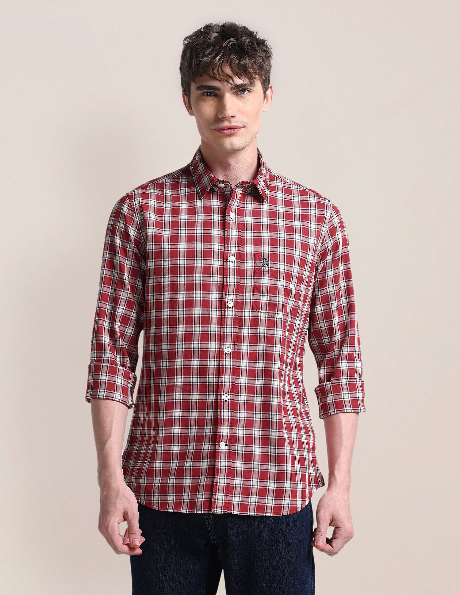 Tartan Checked Twill Cotton Shirt - Image 6