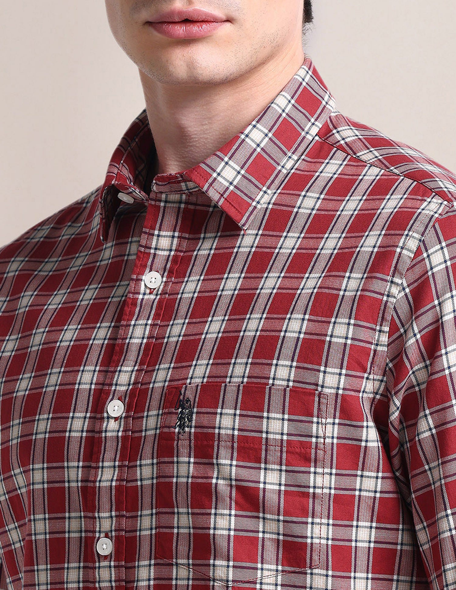 Tartan Checked Twill Cotton Shirt - Image 7