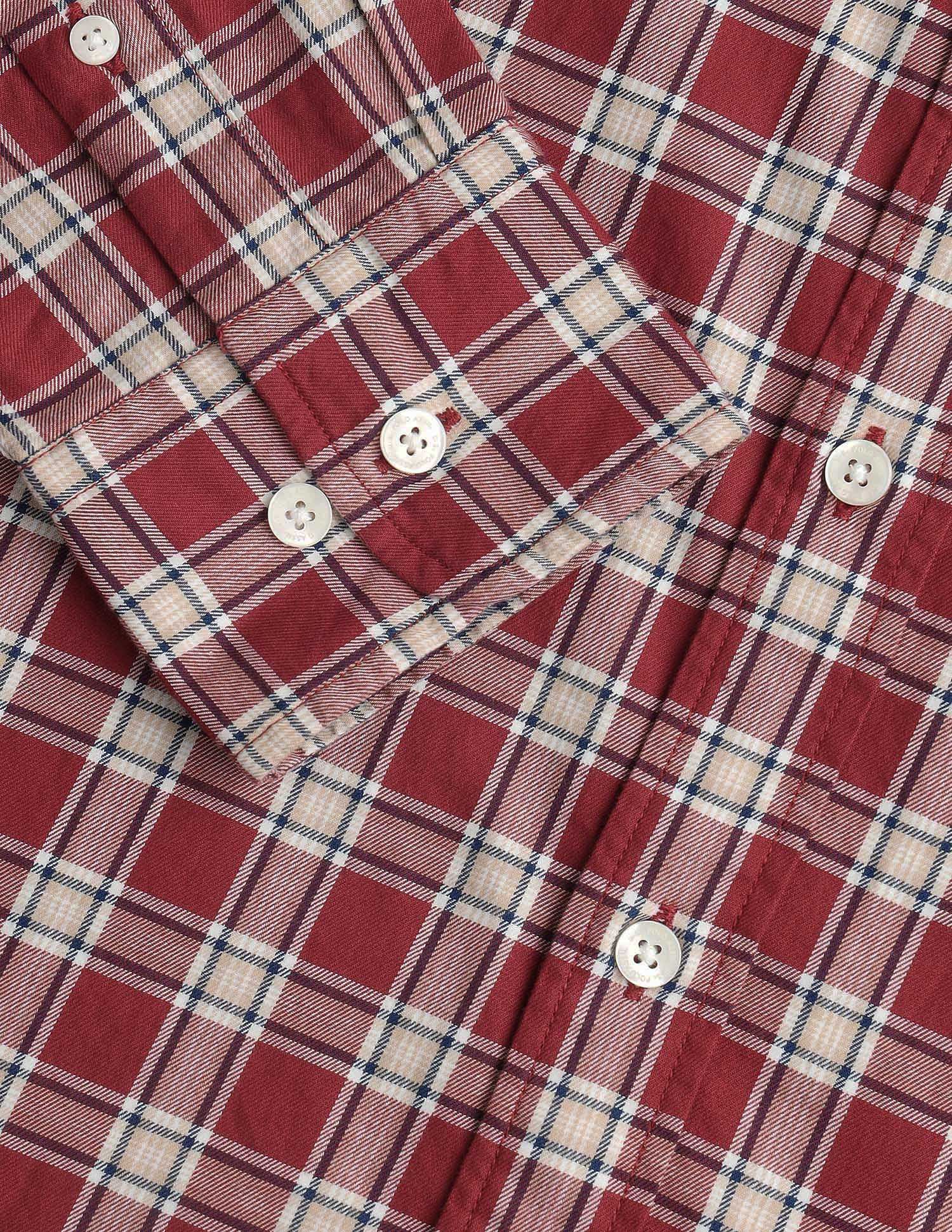 Tartan Checked Twill Cotton Shirt - Image 8