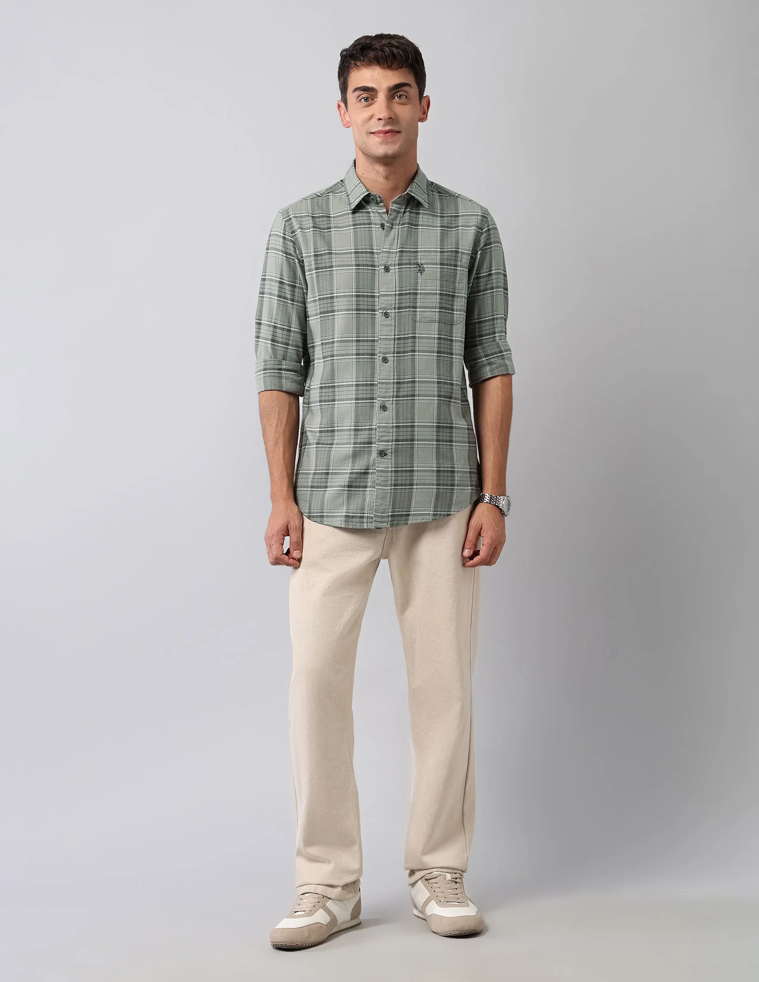 Tartan Checked Twill Shirt - Image 3