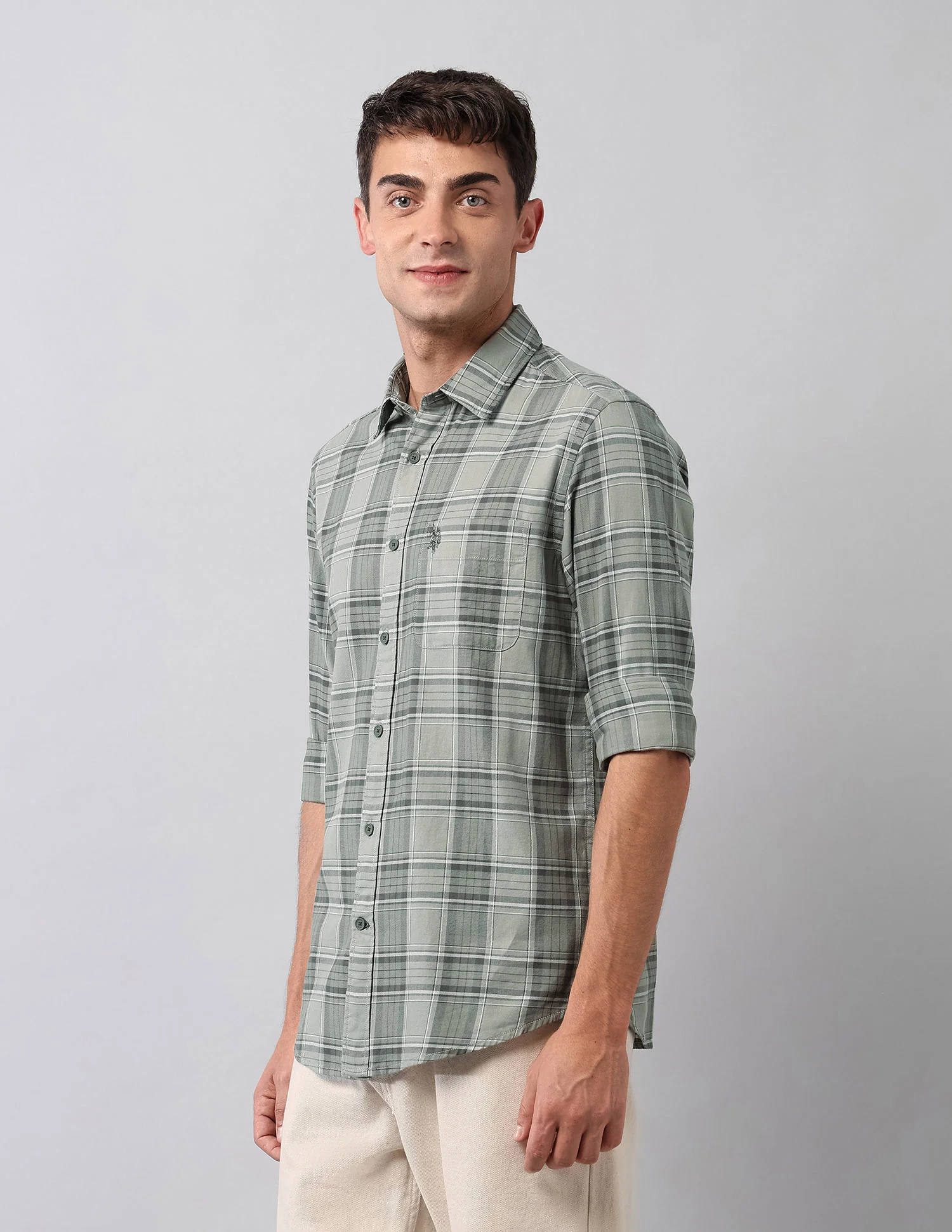 Tartan Checked Twill Shirt - Image 4