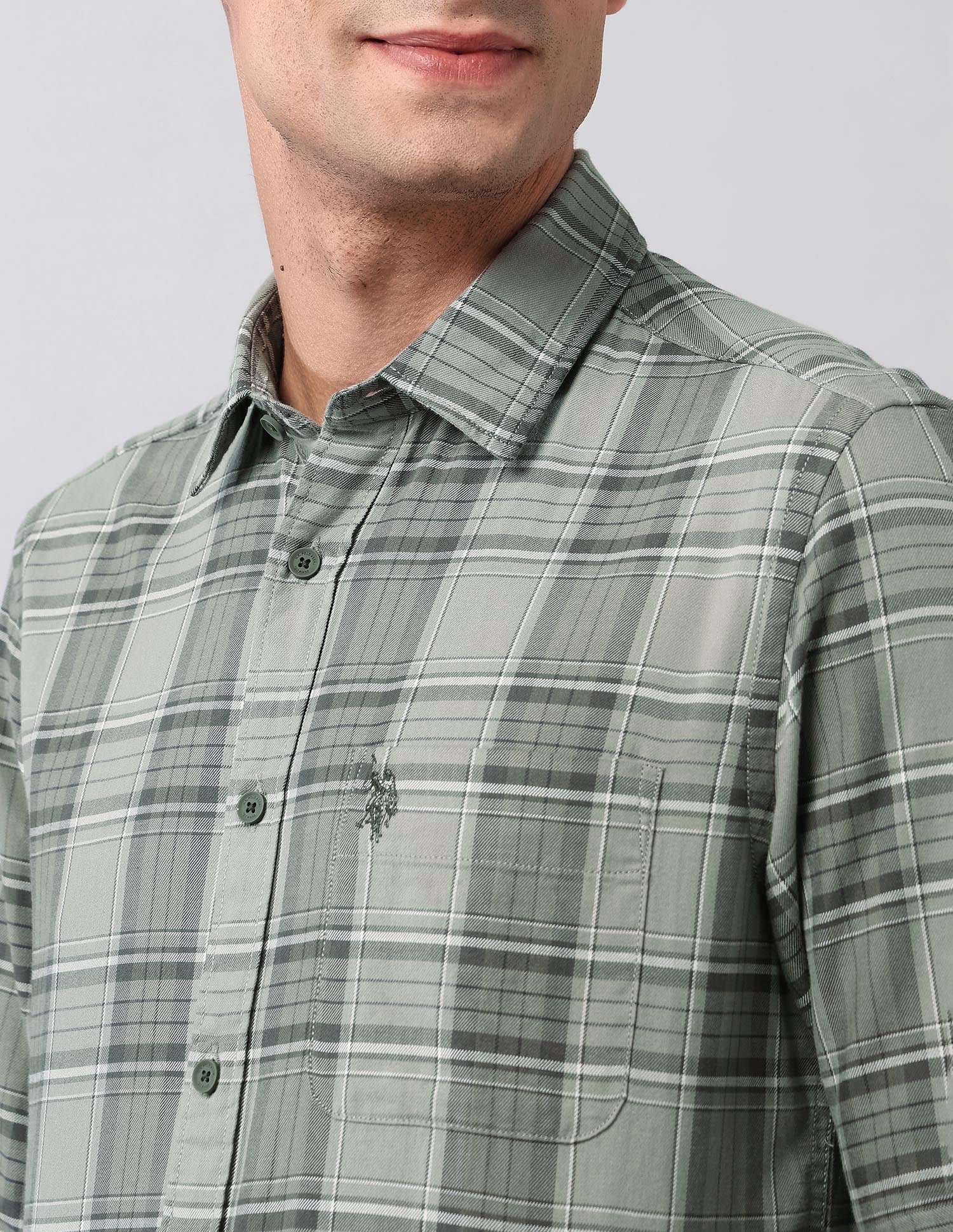Tartan Checked Twill Shirt - Image 7