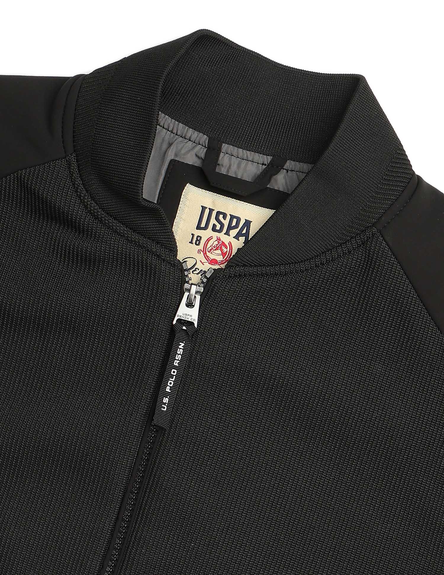 Textured Black & Gold Bomber Jacket - Image 2