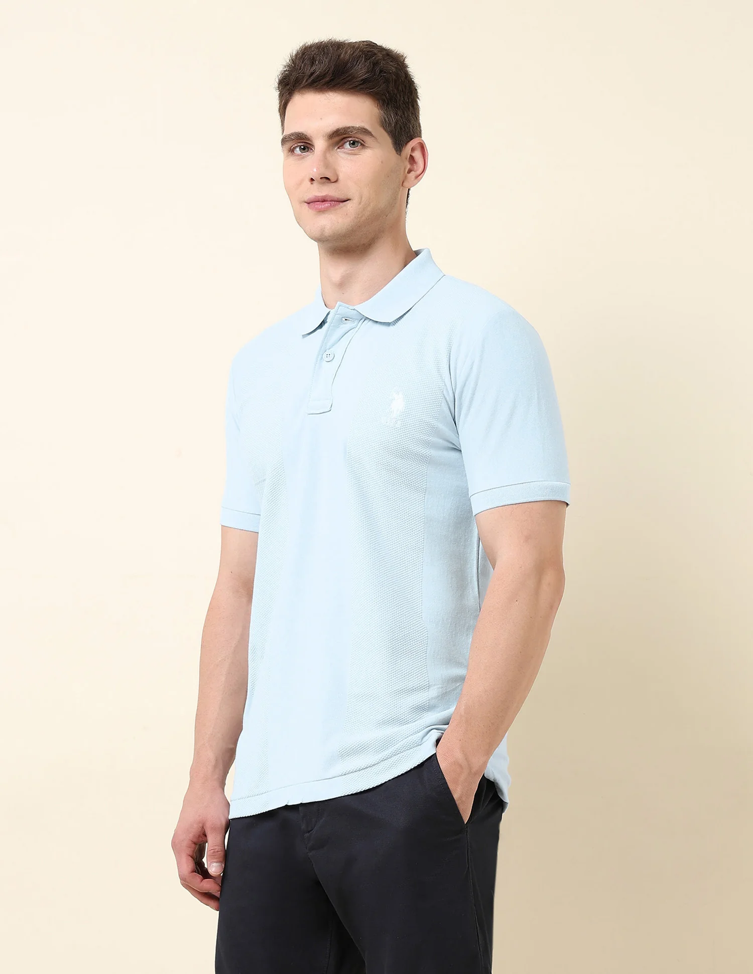 Textured Classic Polo Shirt - Image 4