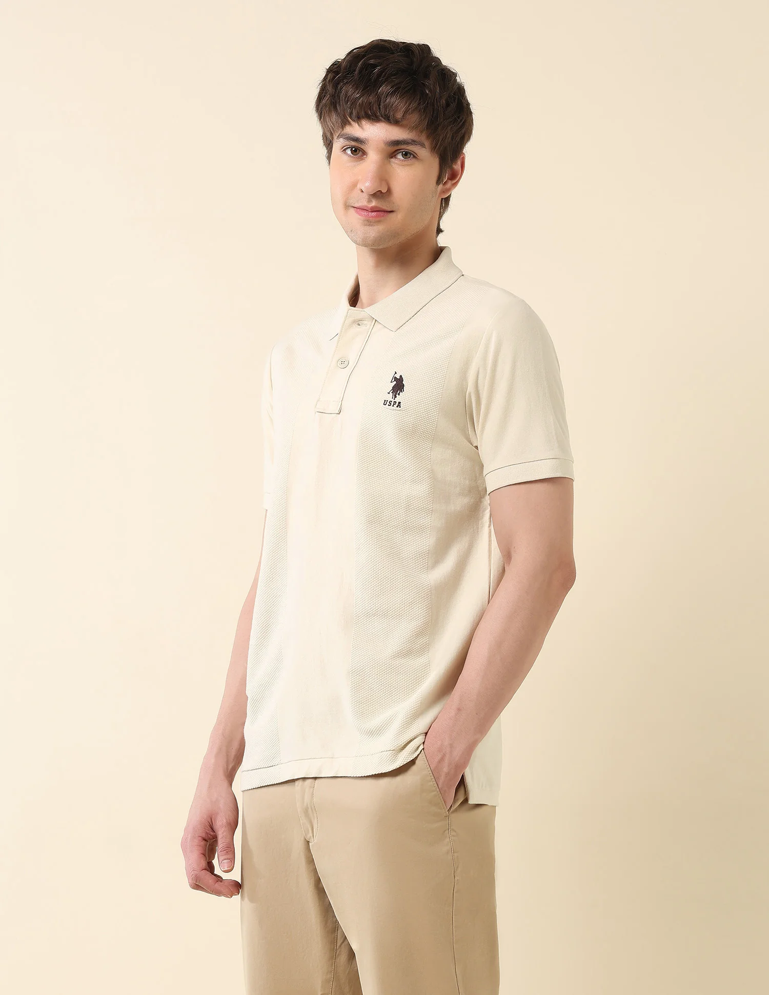 Textured Classic Polo Shirt - Image 4