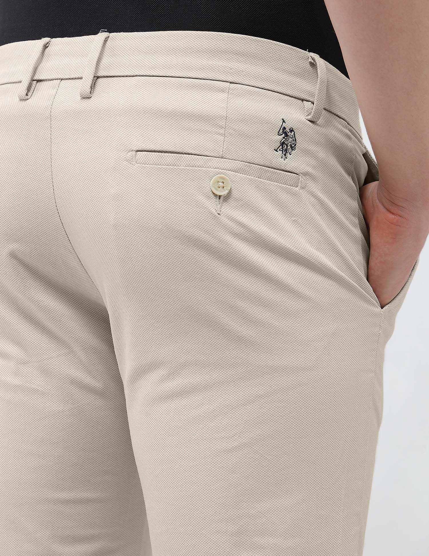 Textured Denver Slim Fit Trousers - Image 8