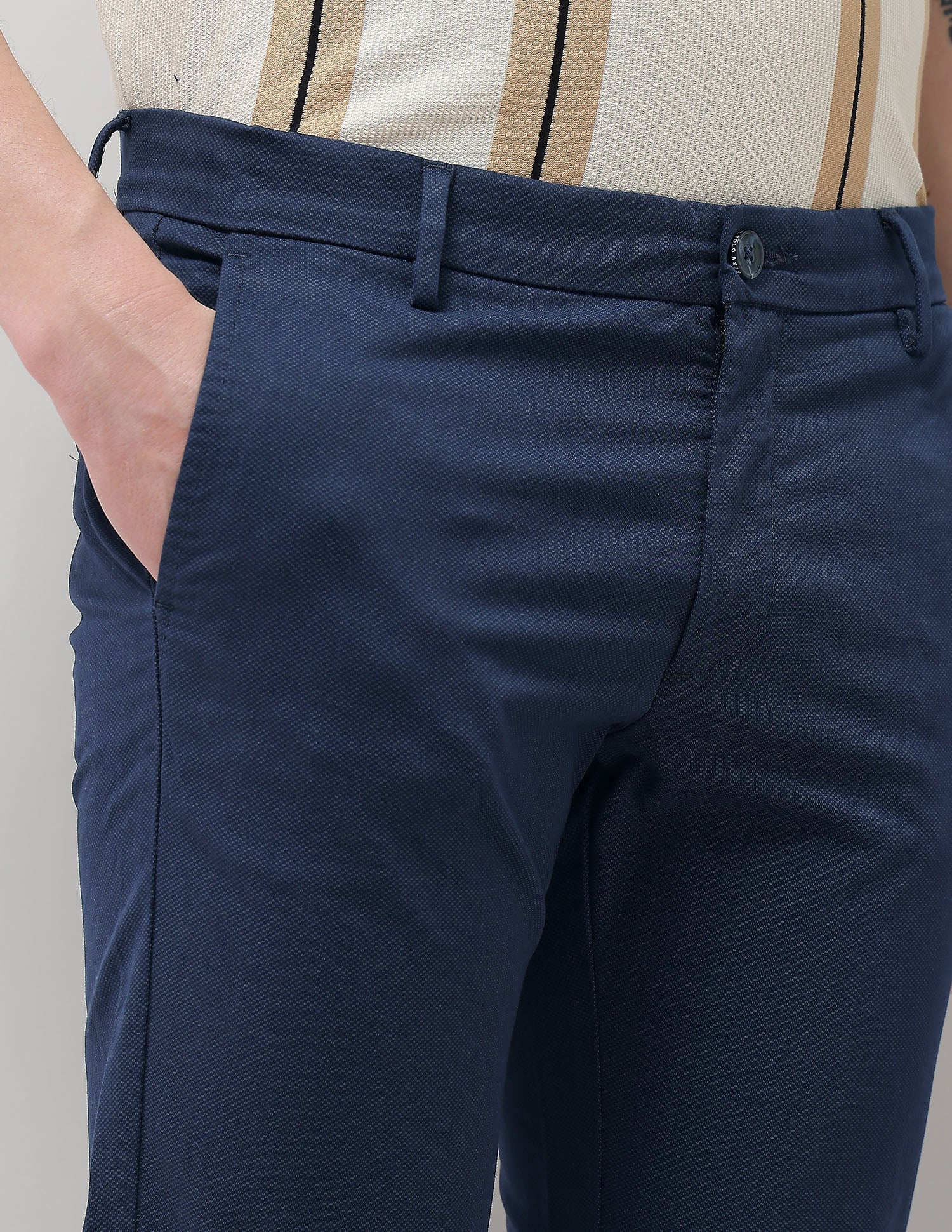 Textured Denver Slim Fit Trousers - Image 7