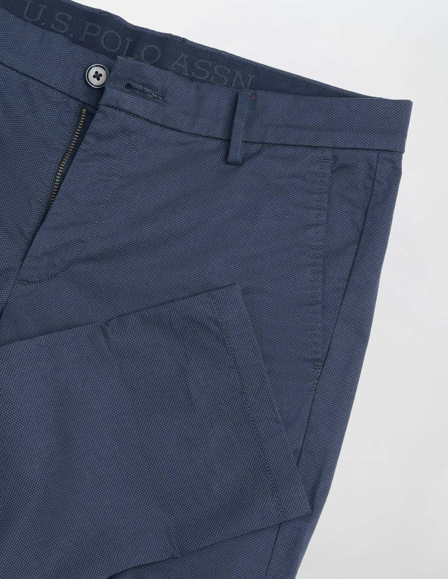 Textured Denver Slim Fit Trousers - Image 9