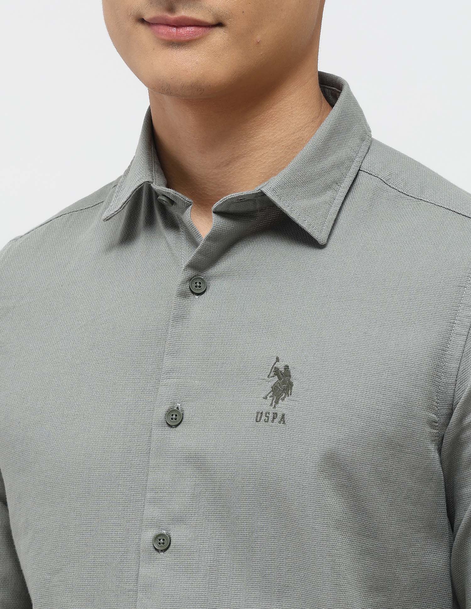 Textured Dobby Shirt - Image 7