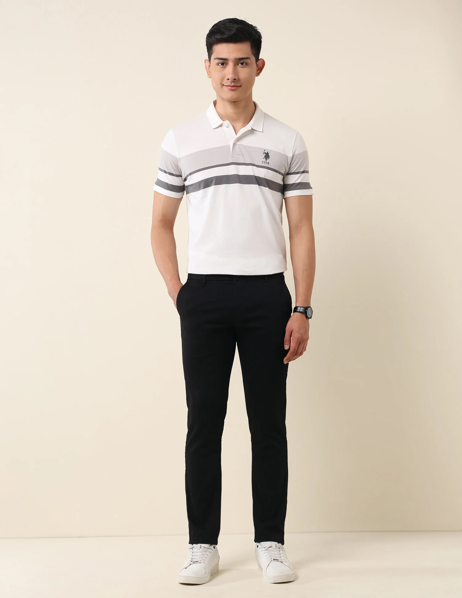 Textured Dobby Trousers - Image 3