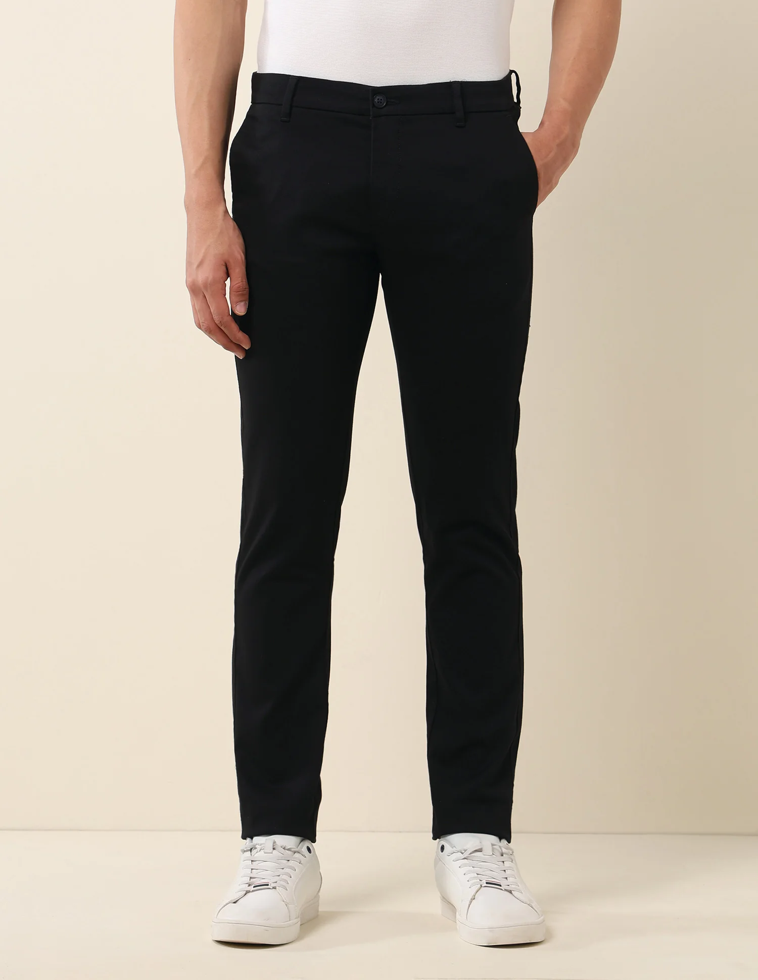 Textured Dobby Trousers - Image 6