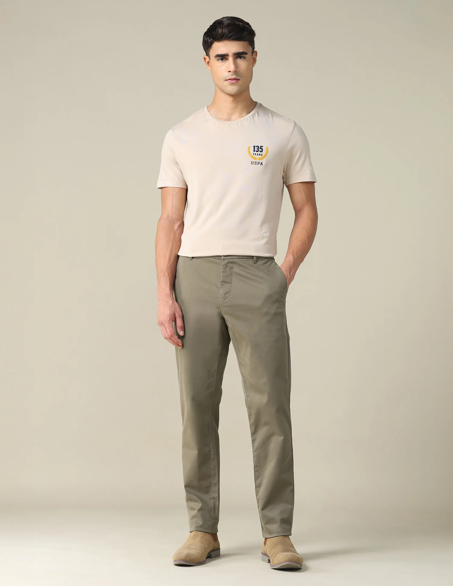 Textured Dobby Trousers - Image 3