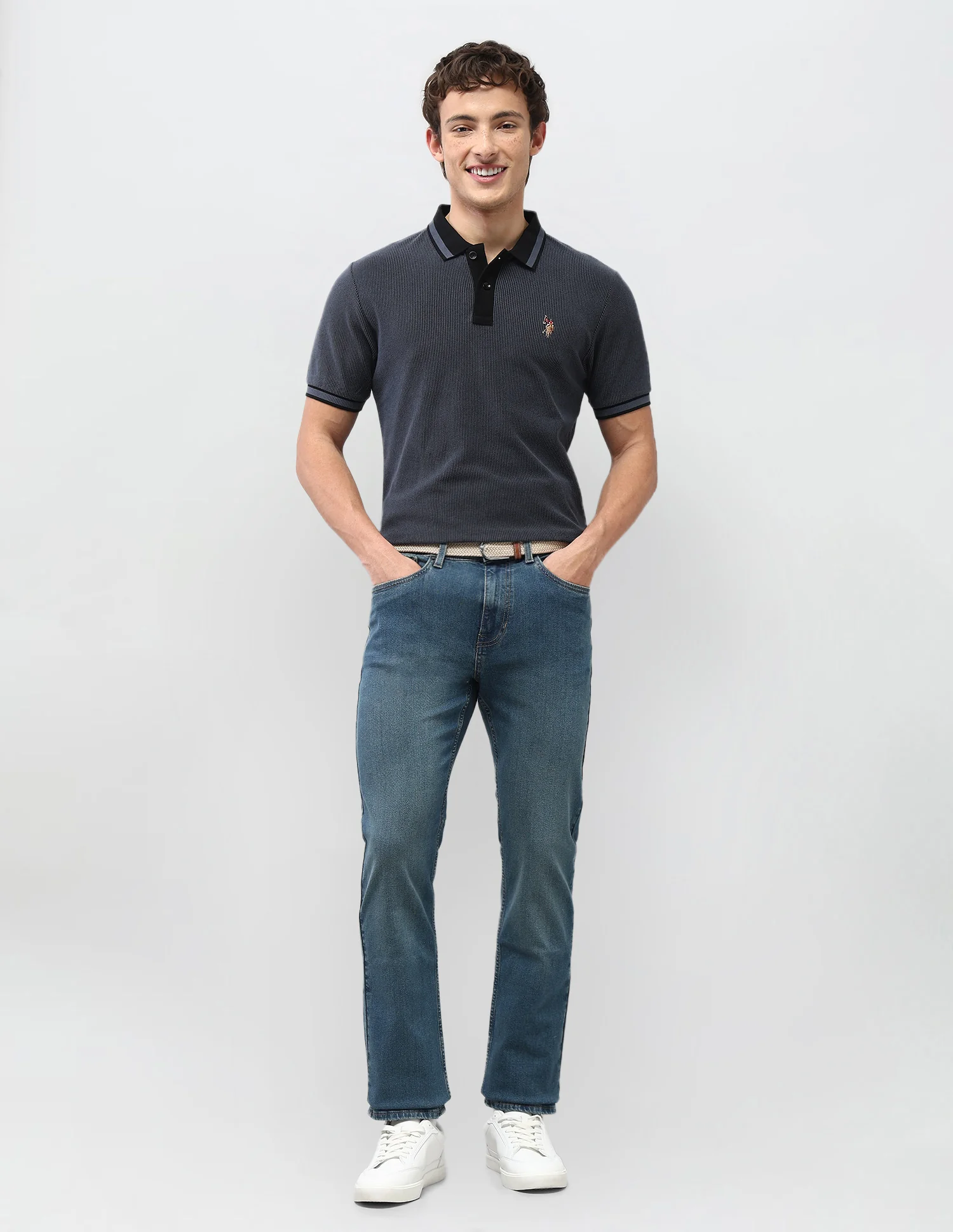 Textured Motel On The Coast Polo Shirt - Image 3
