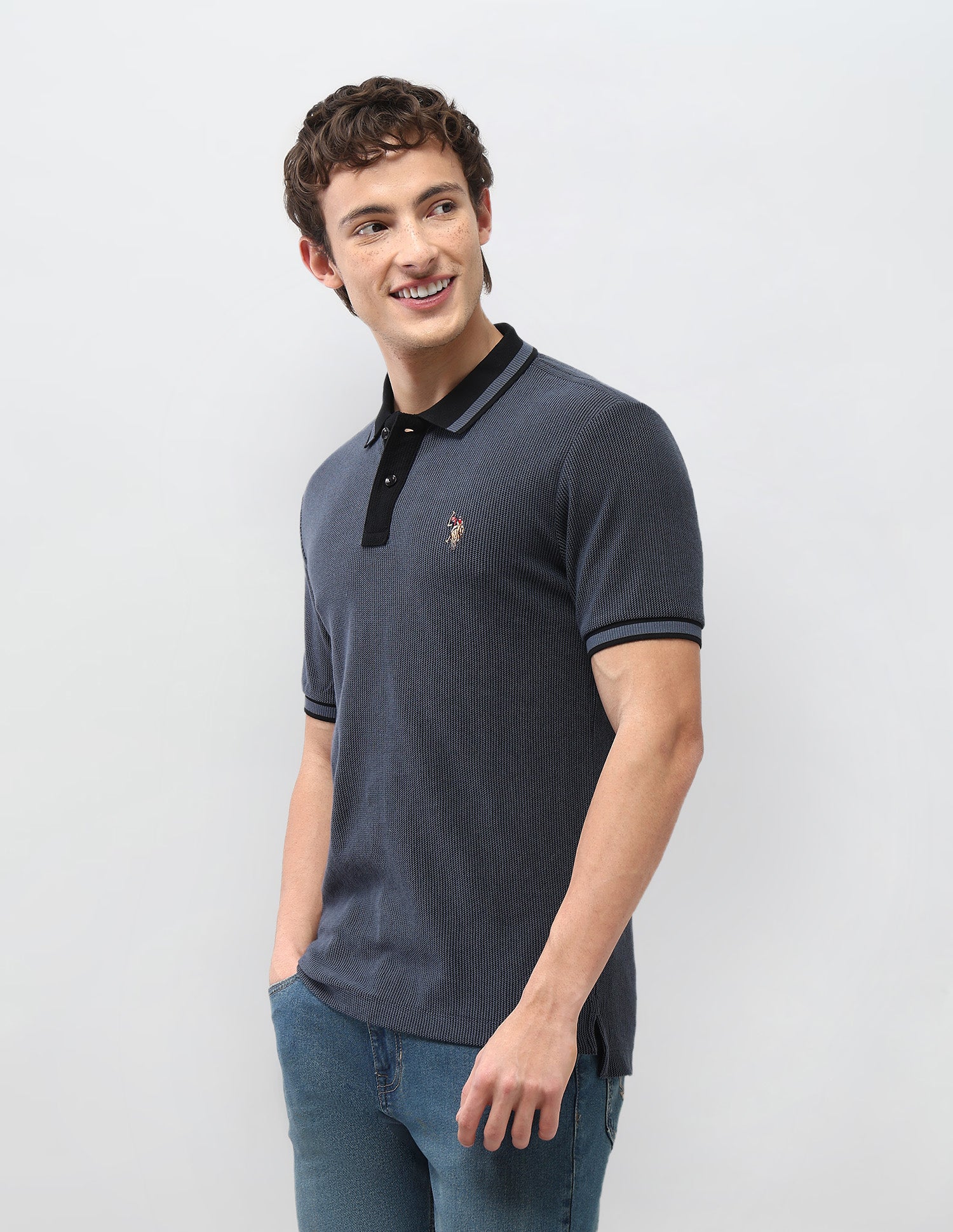 Textured Motel On The Coast Polo Shirt - Image 4