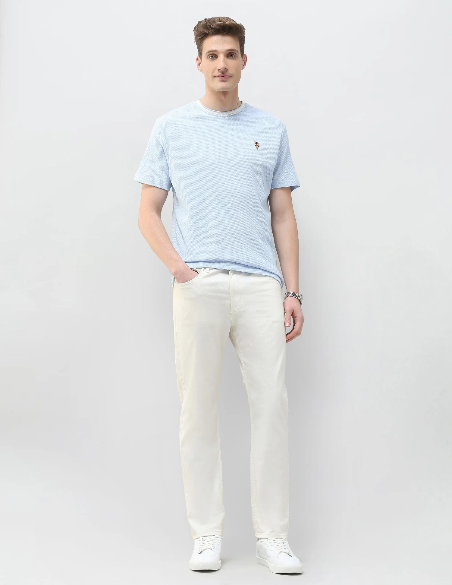 Textured Motel On The Coast Slim Fit T-Shirt - Image 3