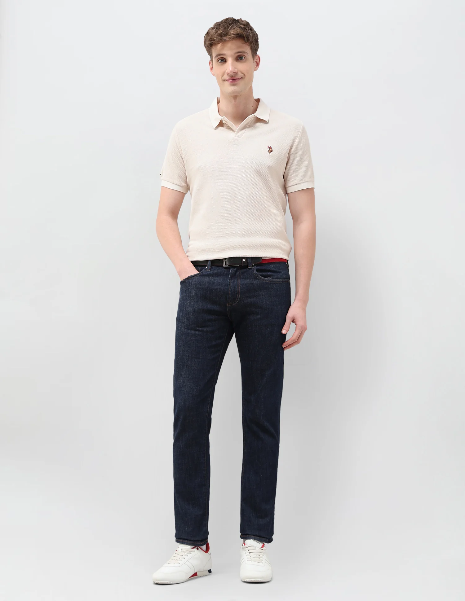 Textured Muscle Fit Polo Shirt - Image 3