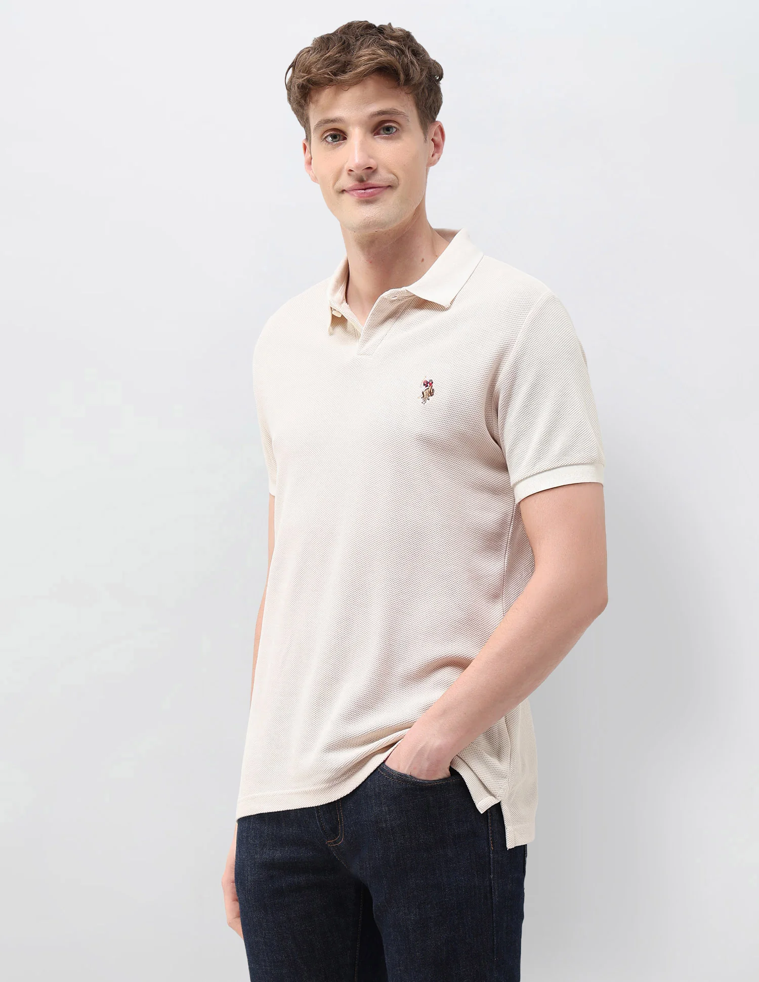 Textured Muscle Fit Polo Shirt - Image 4
