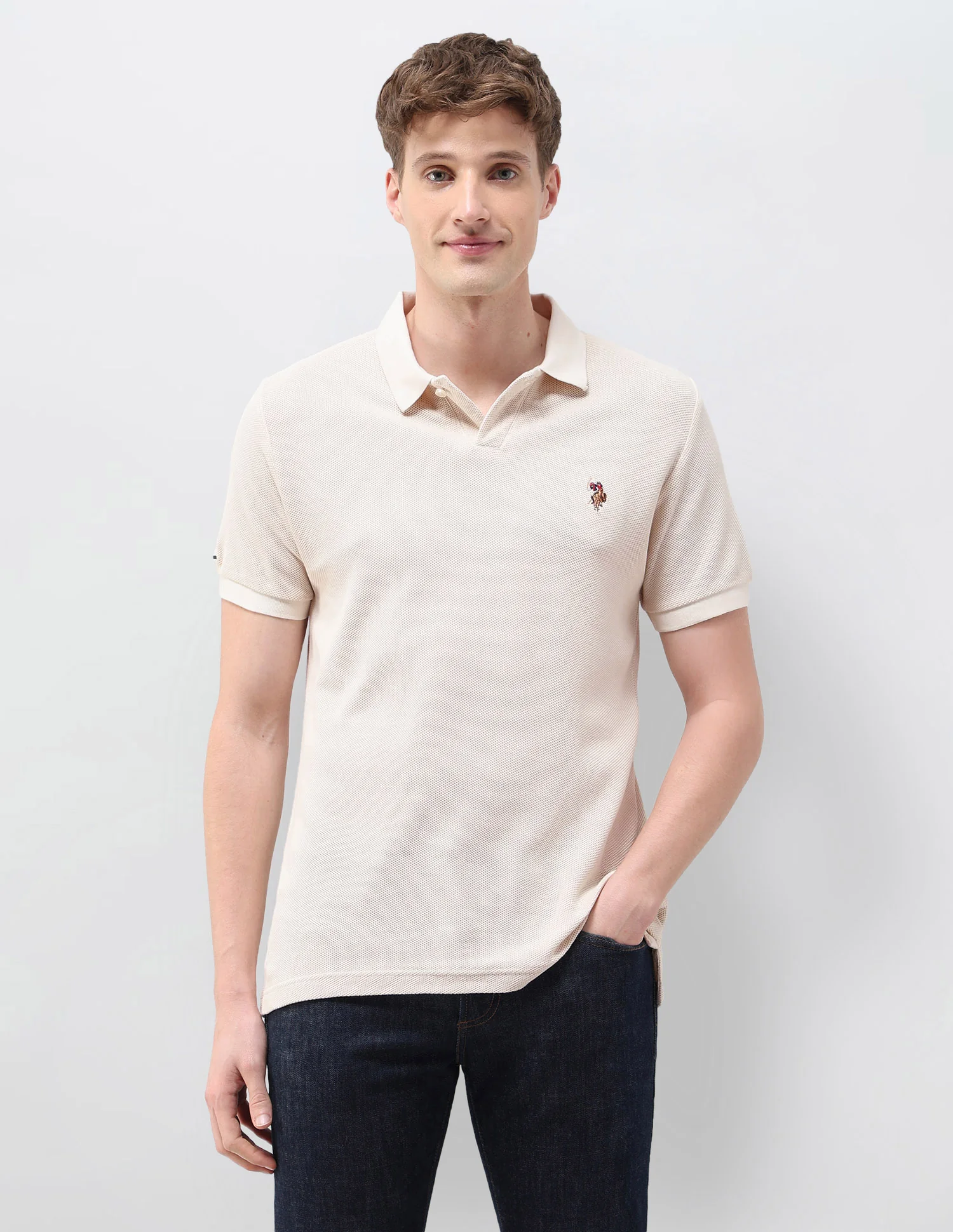 Textured Muscle Fit Polo Shirt - Image 6