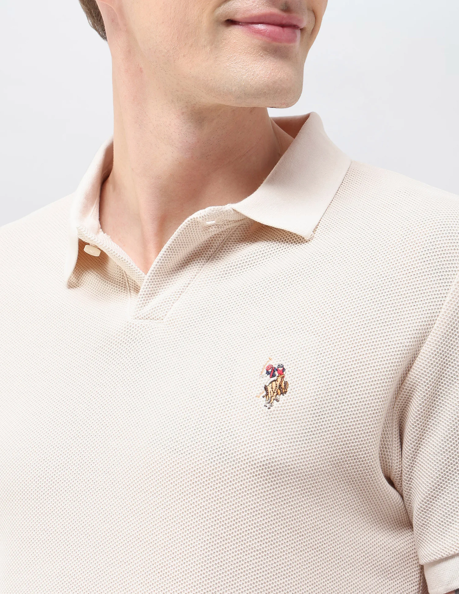 Textured Muscle Fit Polo Shirt - Image 7