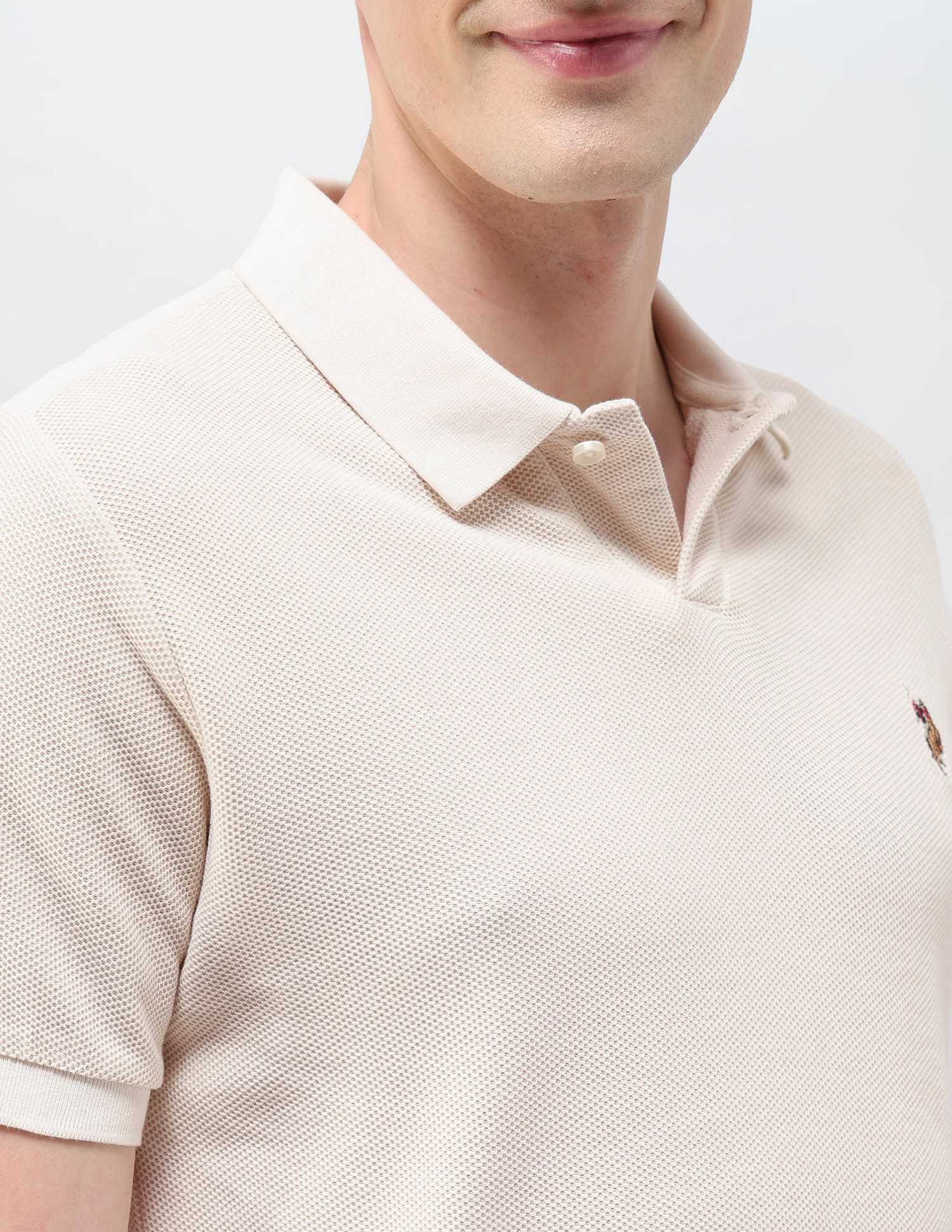 Textured Muscle Fit Polo Shirt - Image 8