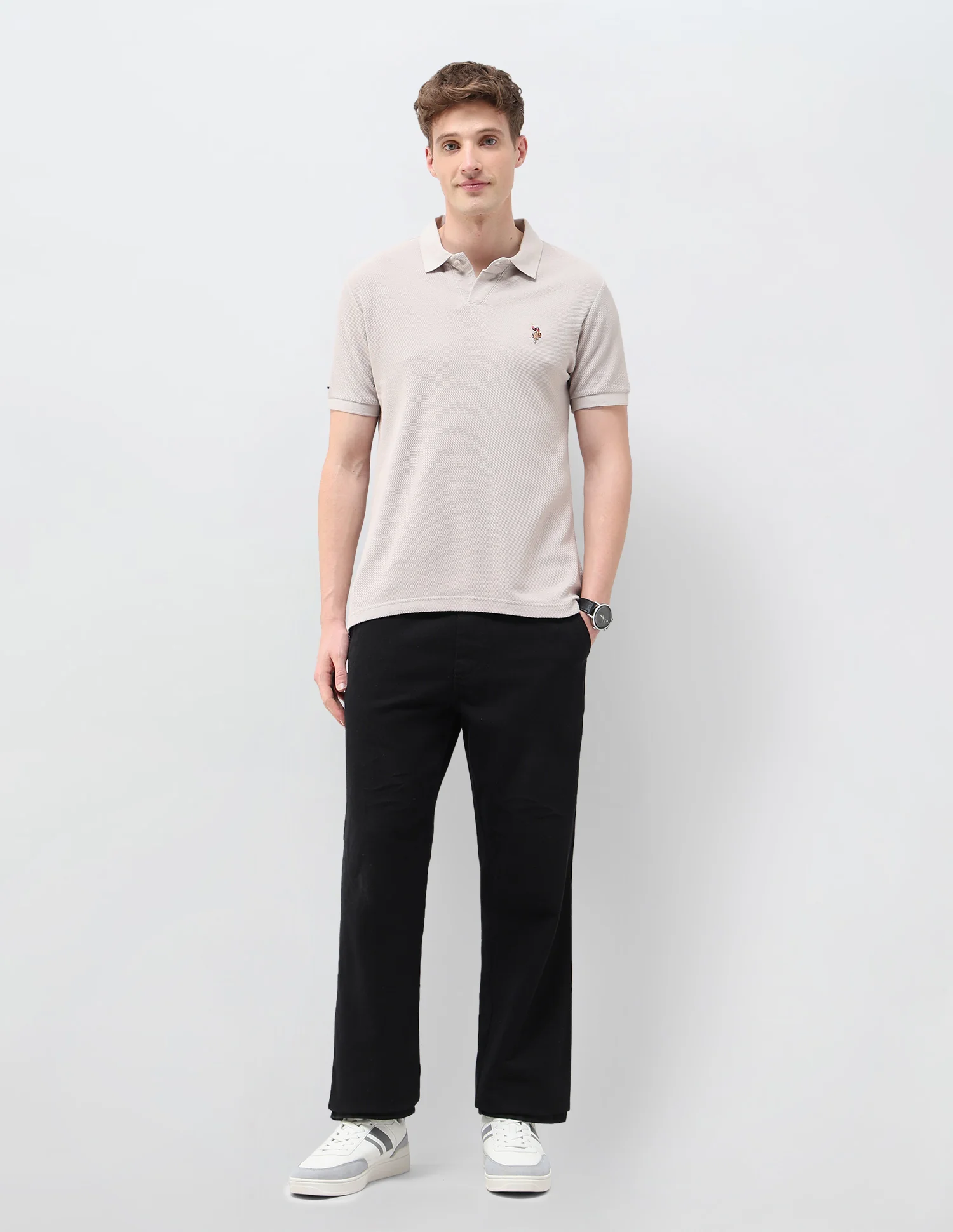 Textured Muscle Fit Polo Shirt - Image 3