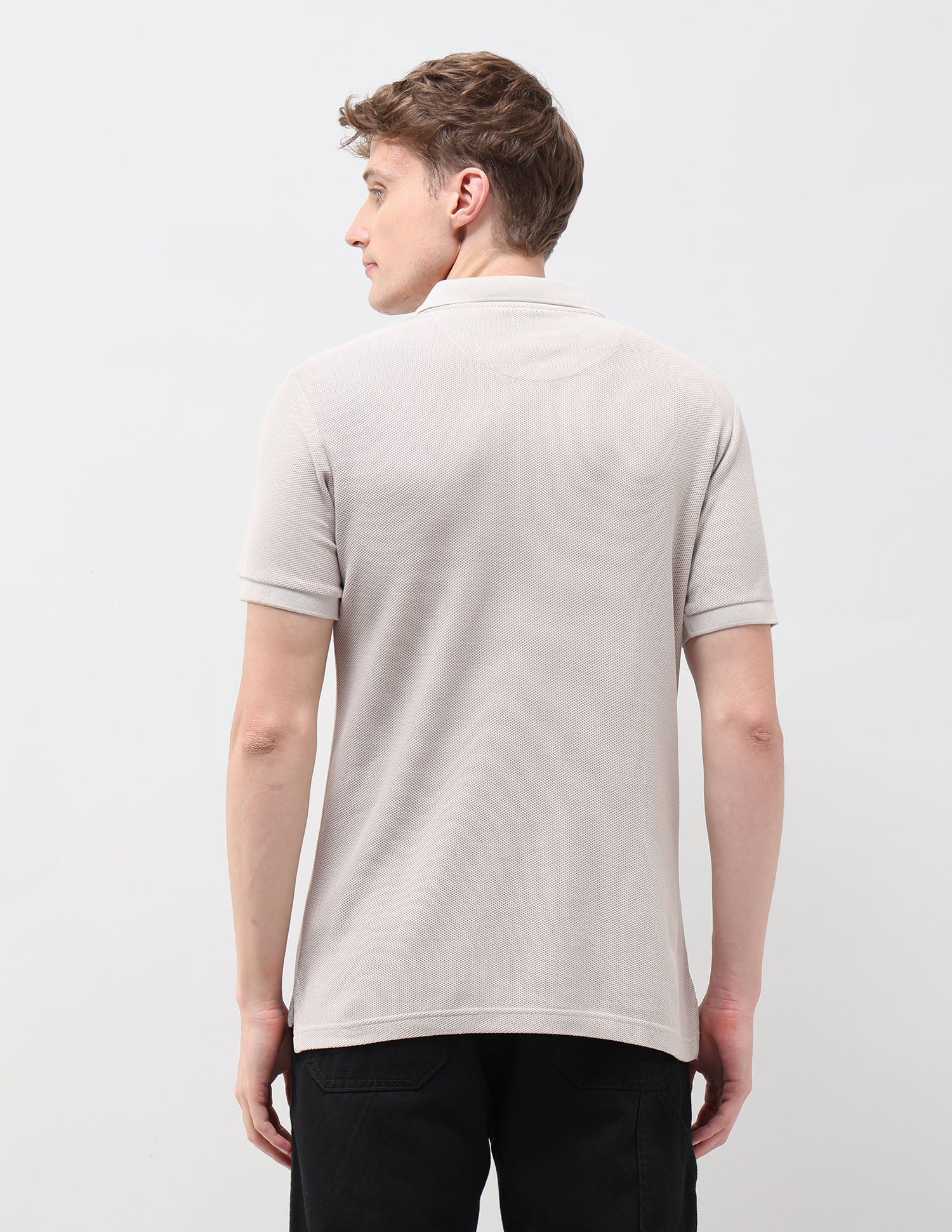 Textured Muscle Fit Polo Shirt - Image 5