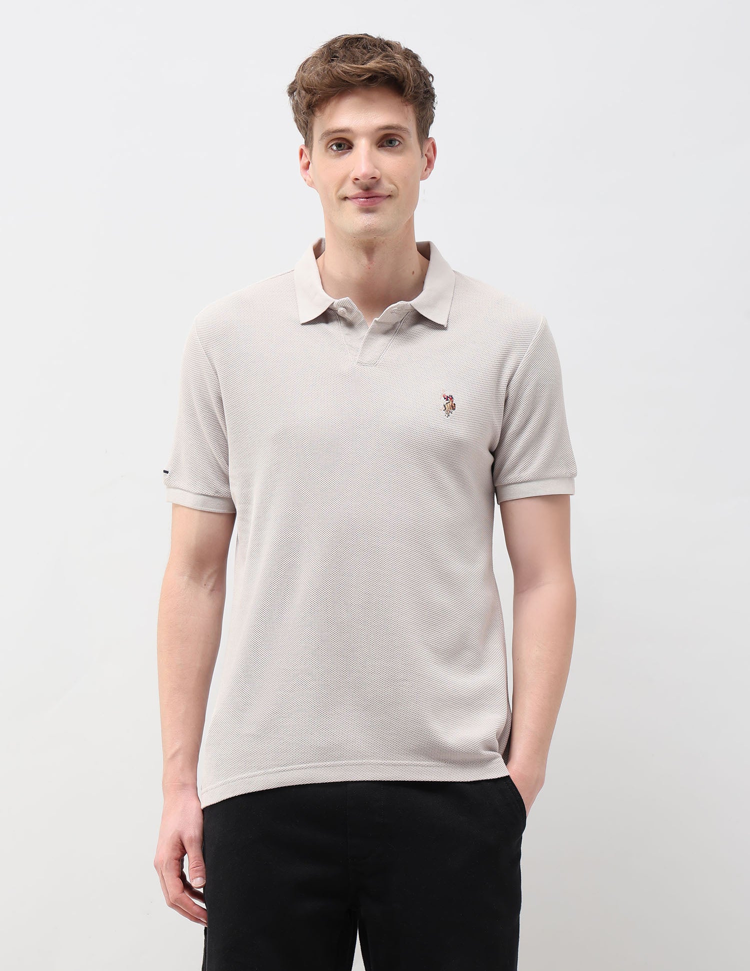 Textured Muscle Fit Polo Shirt - Image 6