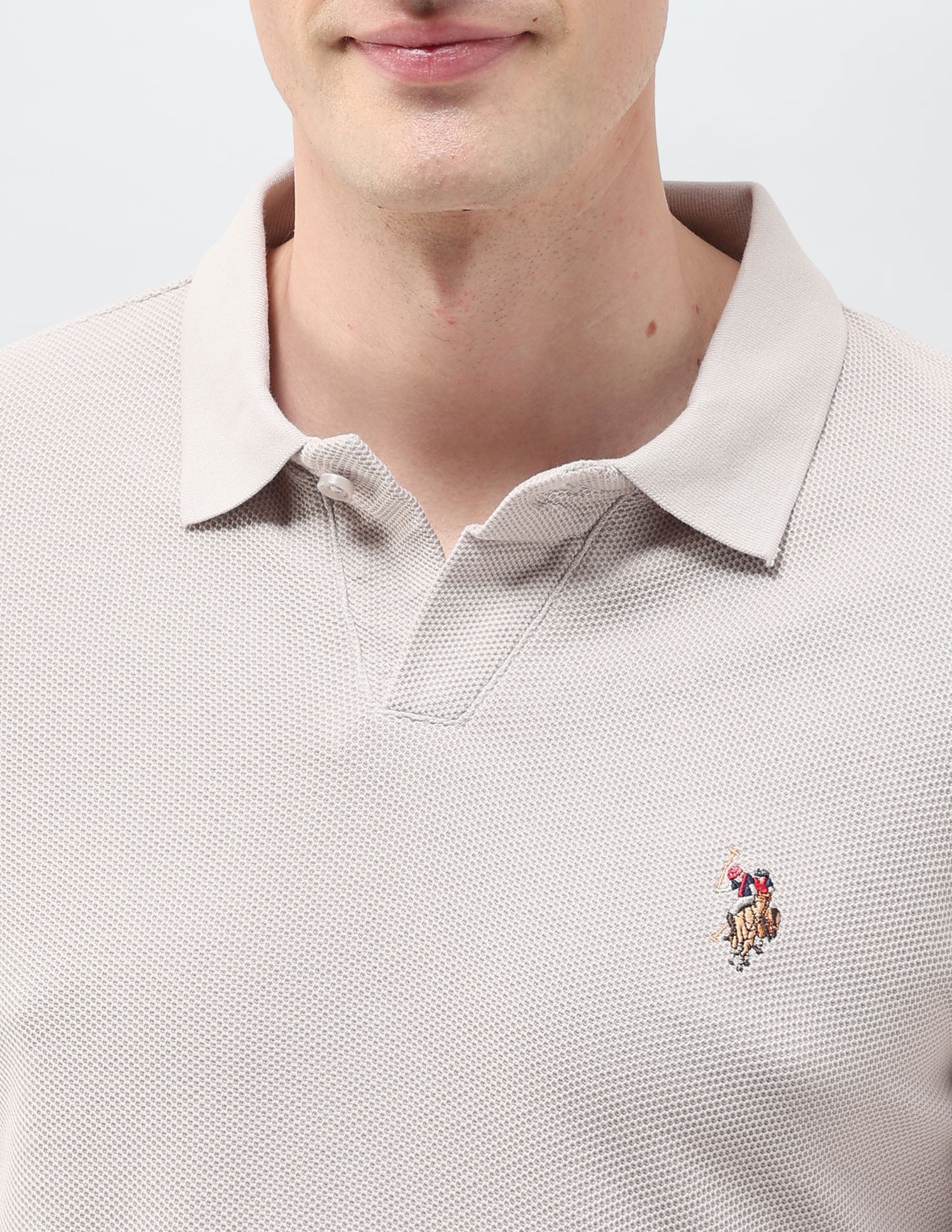 Textured Muscle Fit Polo Shirt - Image 7