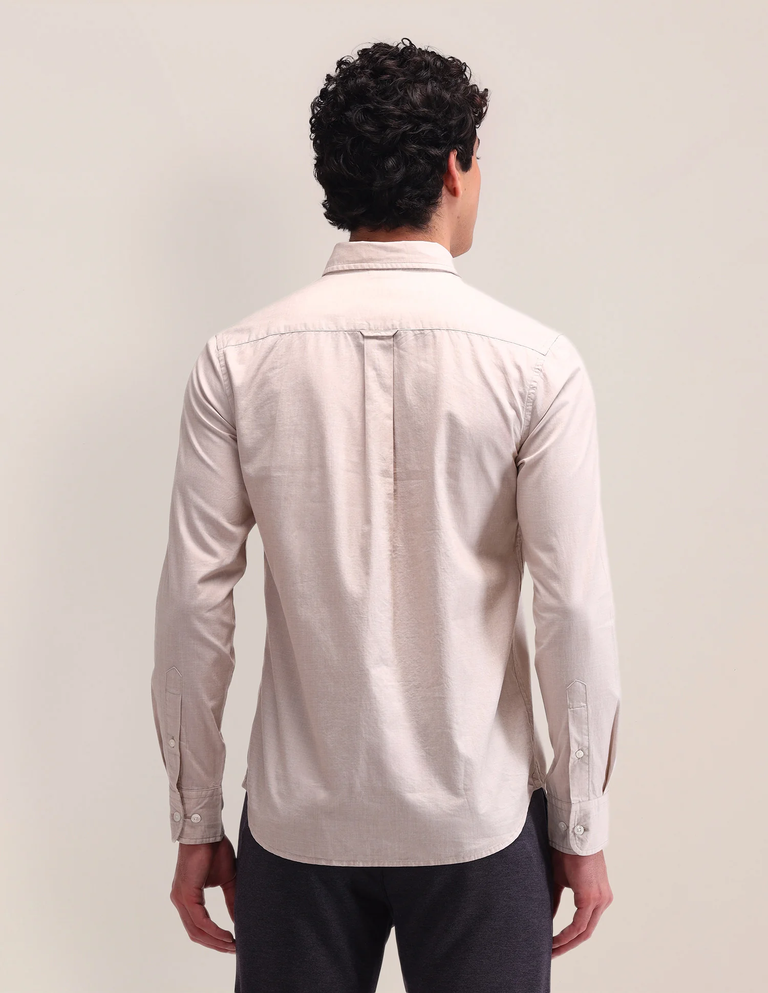 Textured Pattern Poplin Shirt - Image 5