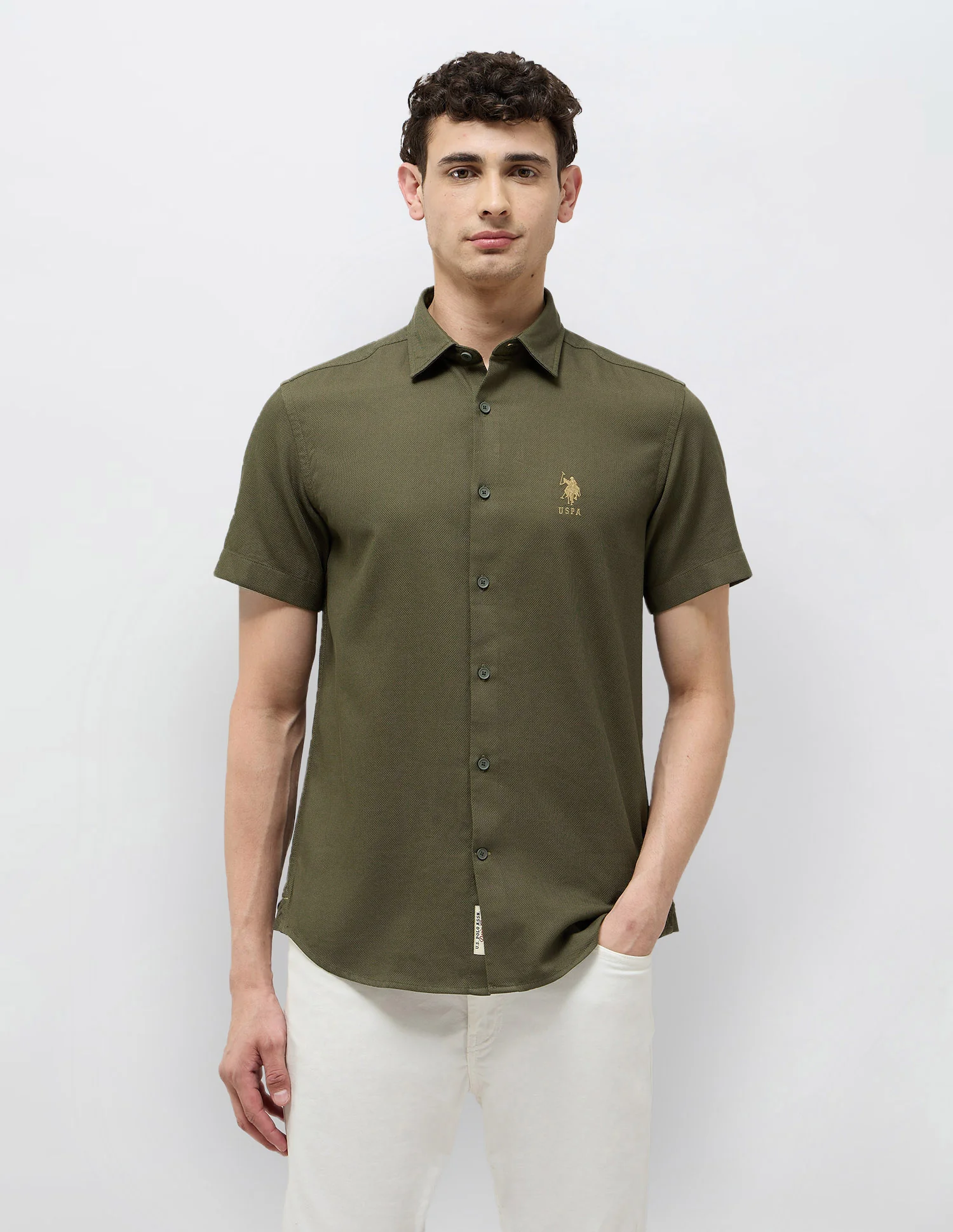 Textured Regular Fit Dobby Shirt - Image 6