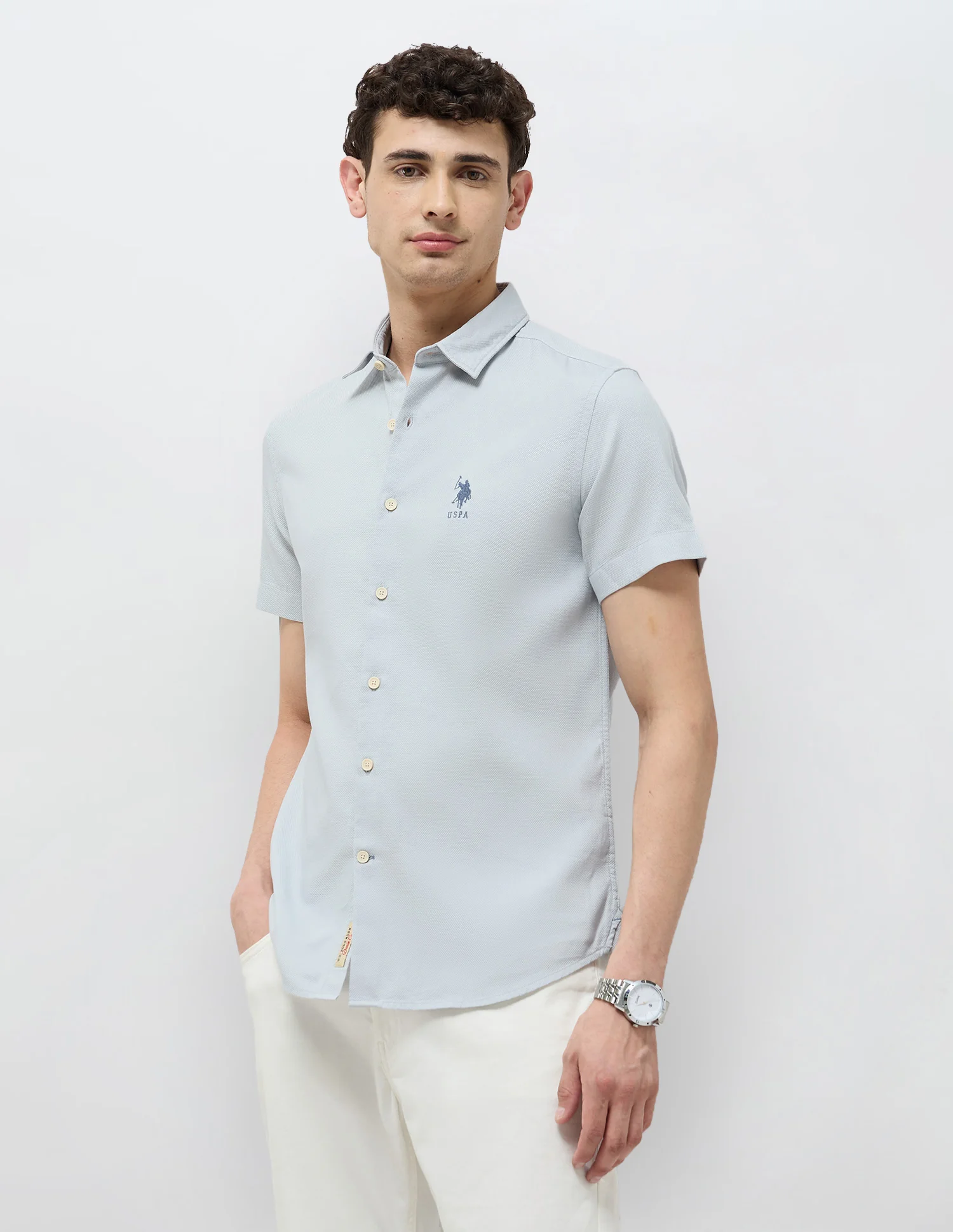 Textured Regular Fit Dobby Shirt