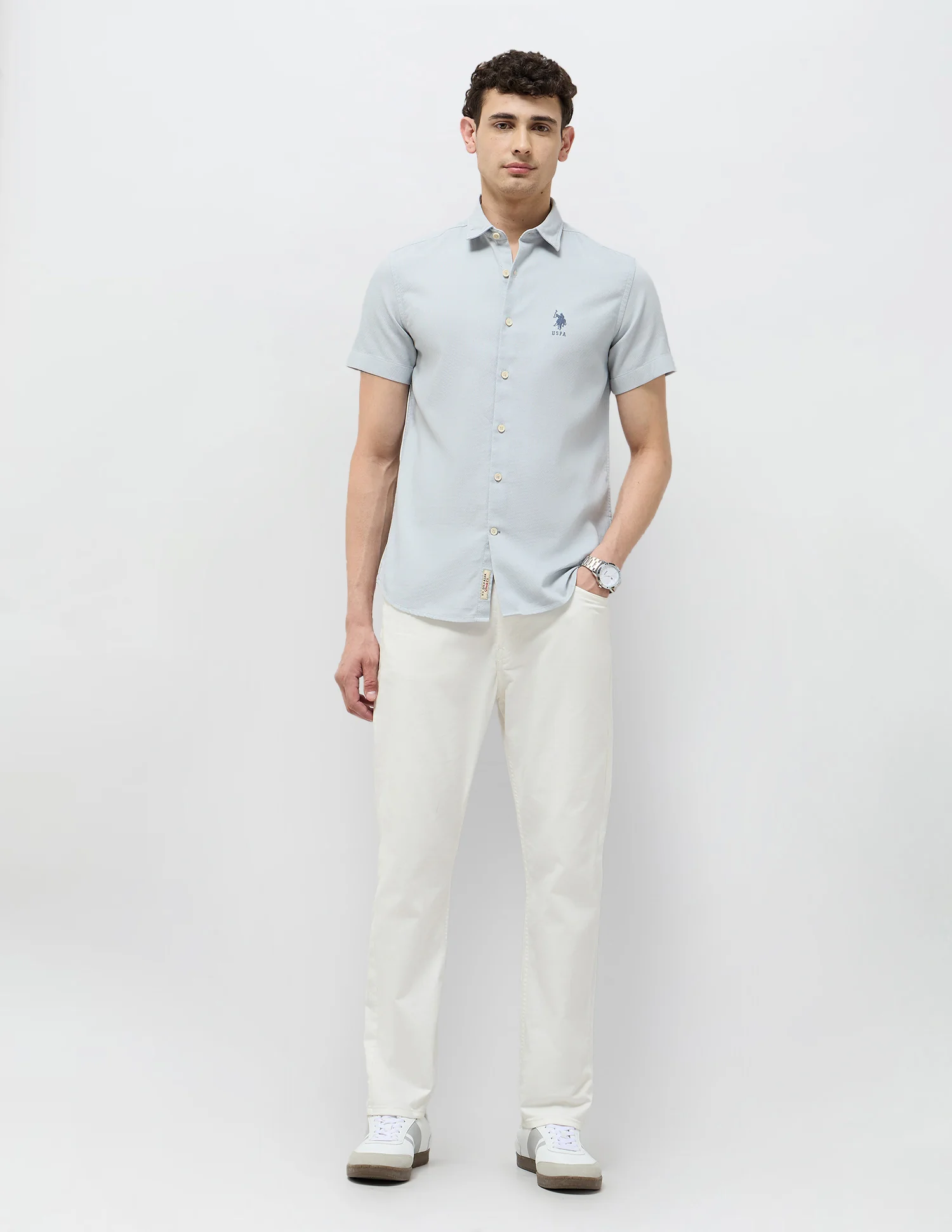 Textured Regular Fit Dobby Shirt - Image 3