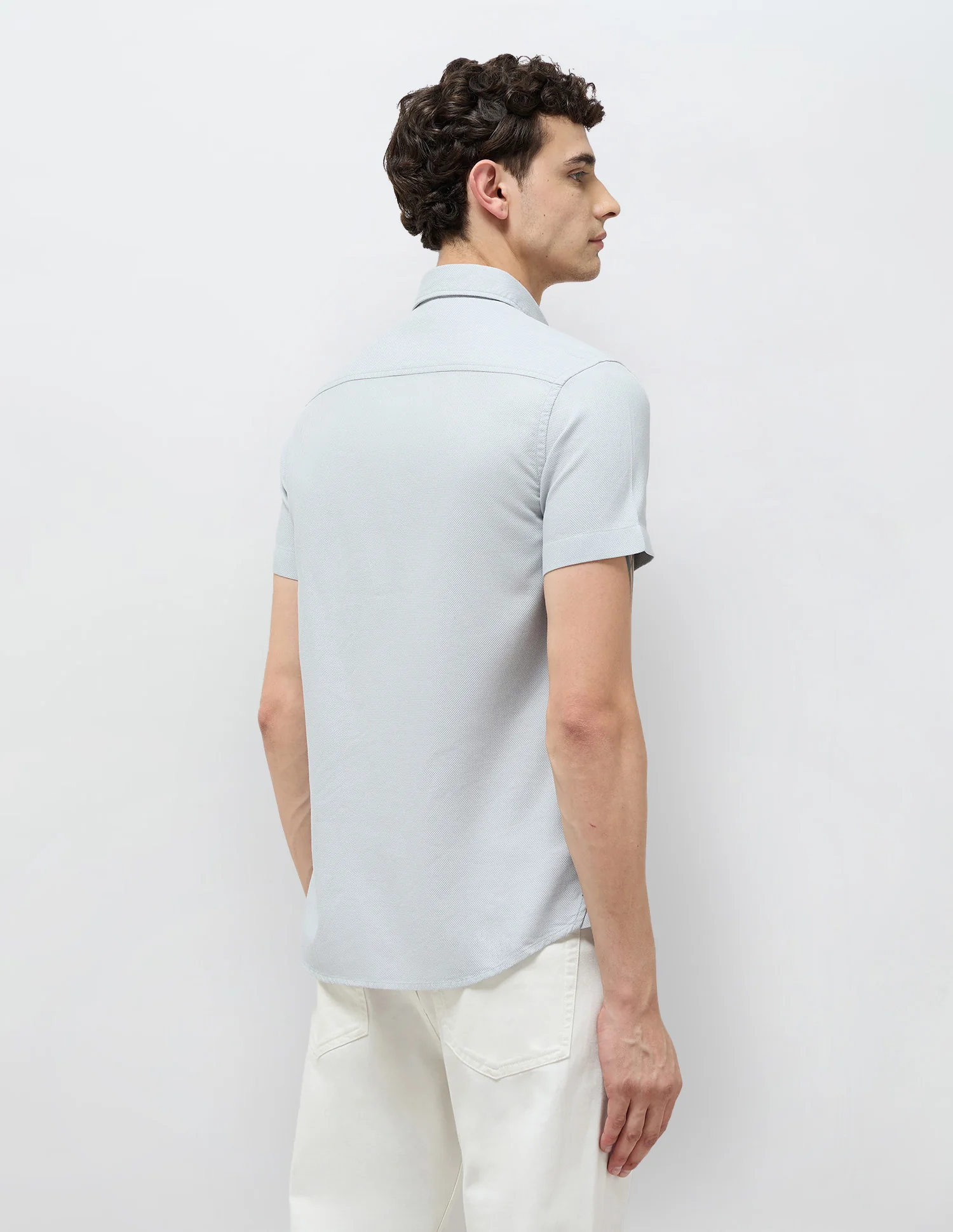 Textured Regular Fit Dobby Shirt - Image 5