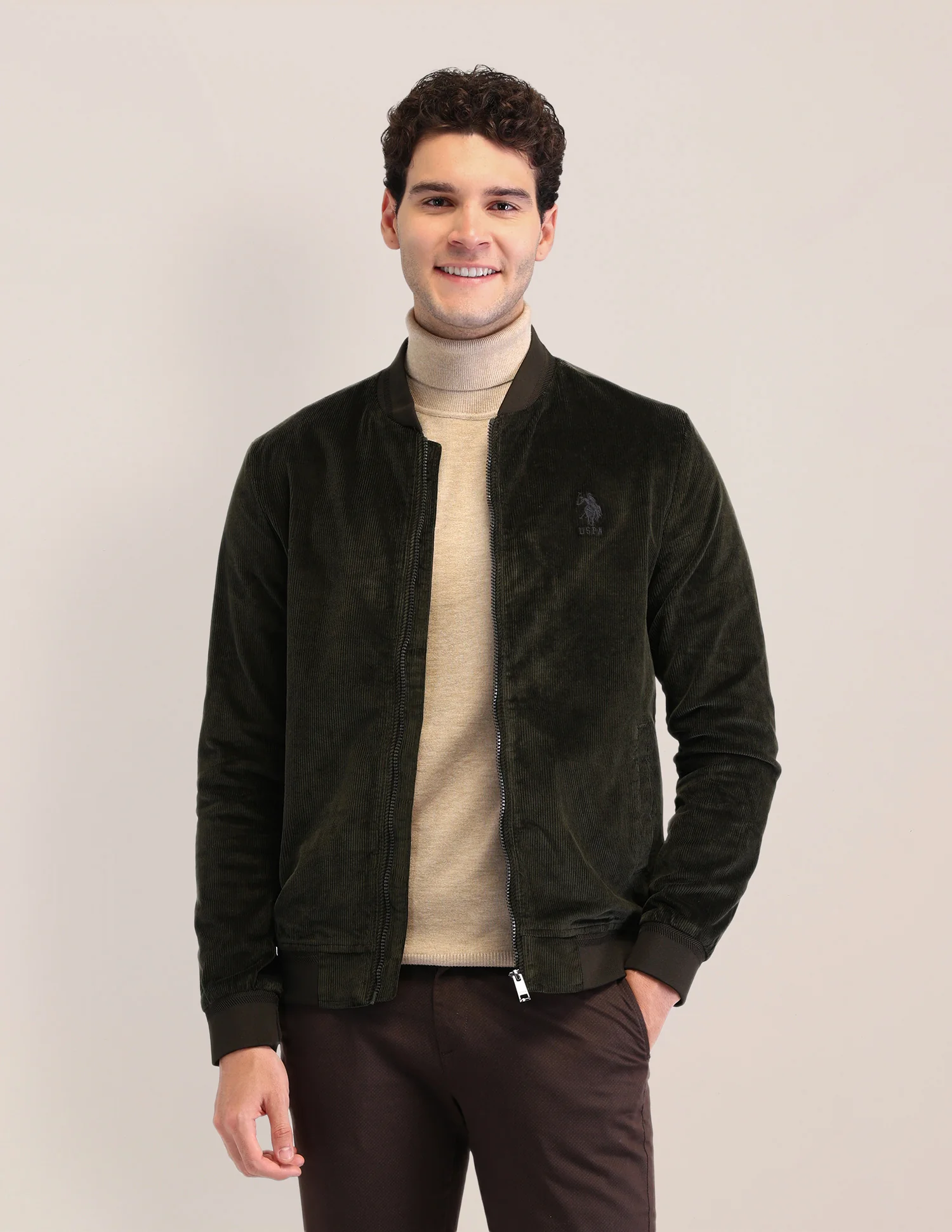 Textured Regular Fit Jacket