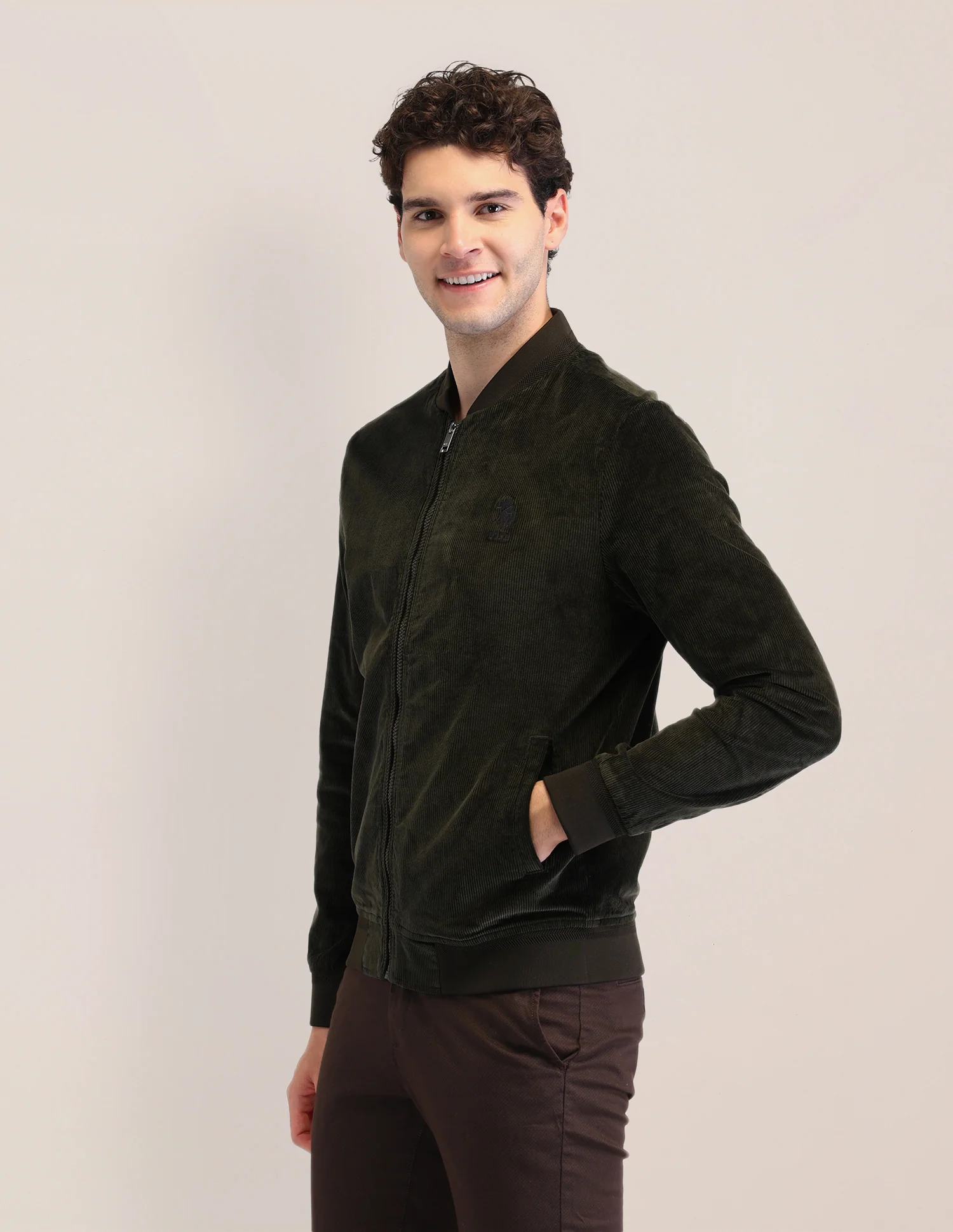 Textured Regular Fit Jacket - Image 4