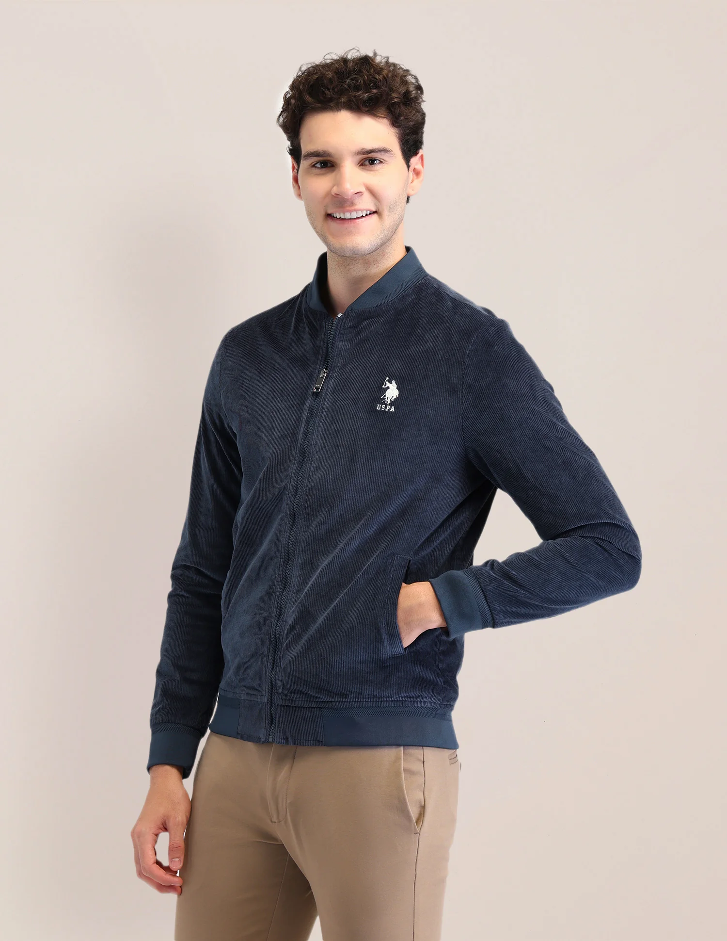 Textured Regular Fit Jacket - Image 4